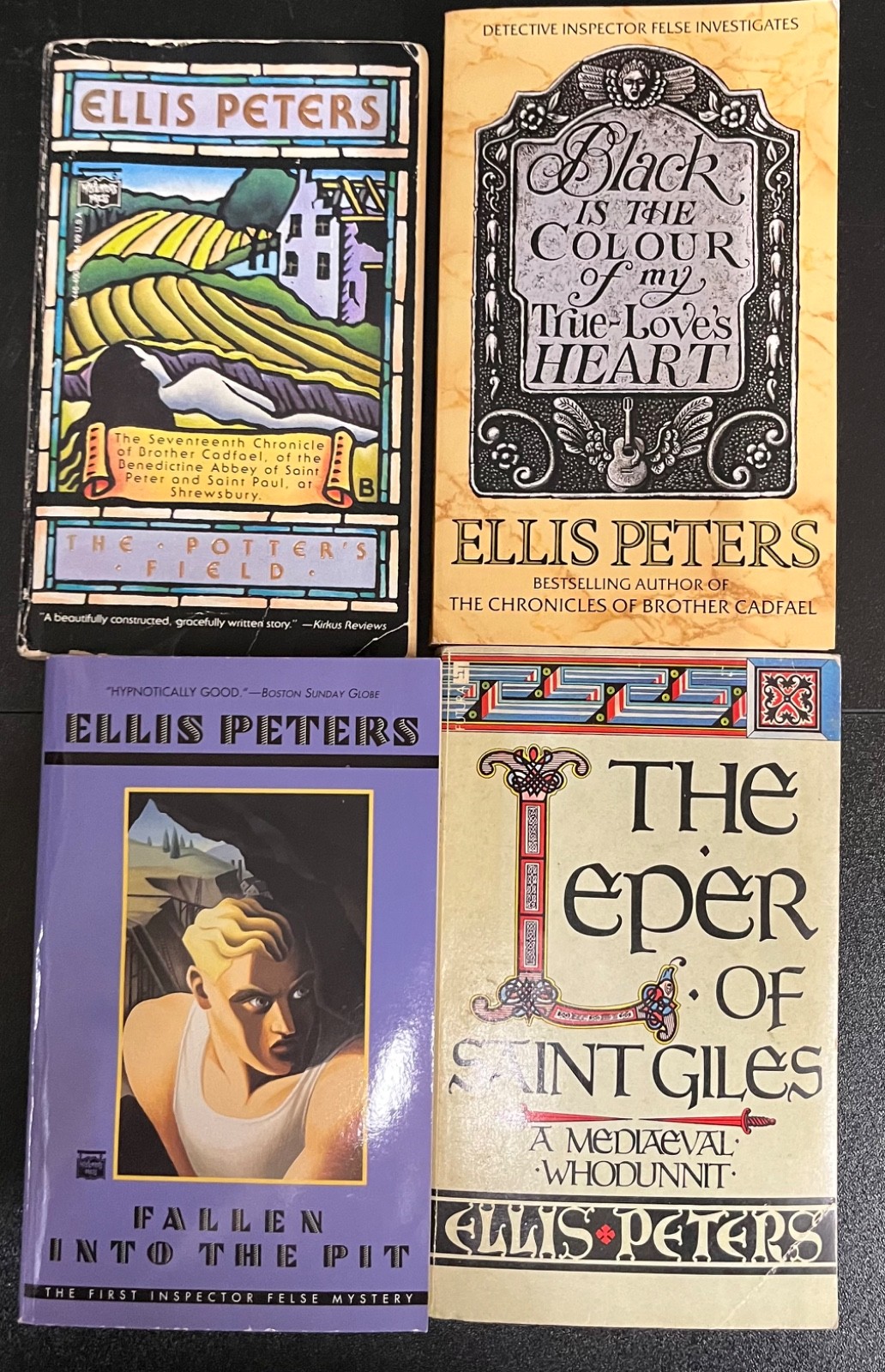 Ellis Peters lot of 12 MMPB includes Monk’s Hood, The Potter’s Field, Death Mask