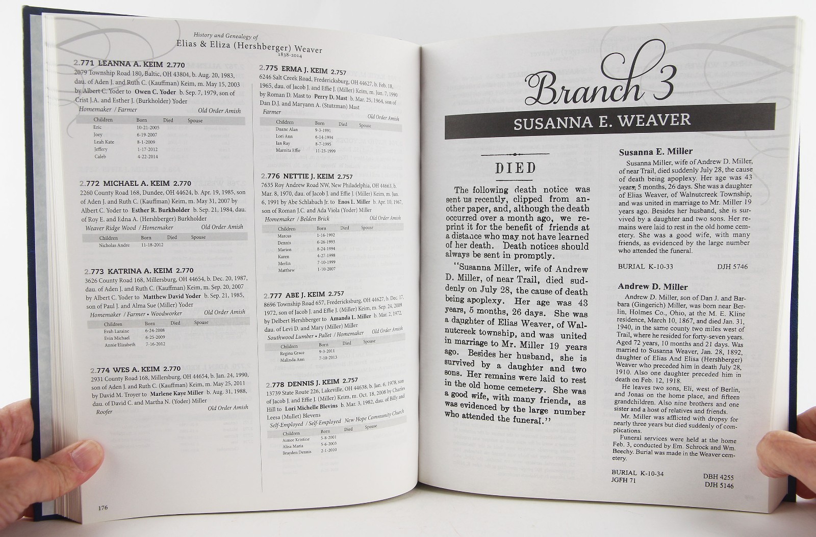 History & Genealogy of Elias & Eliza (Hershberger) Weaver, 1838-2015 – Genealogy