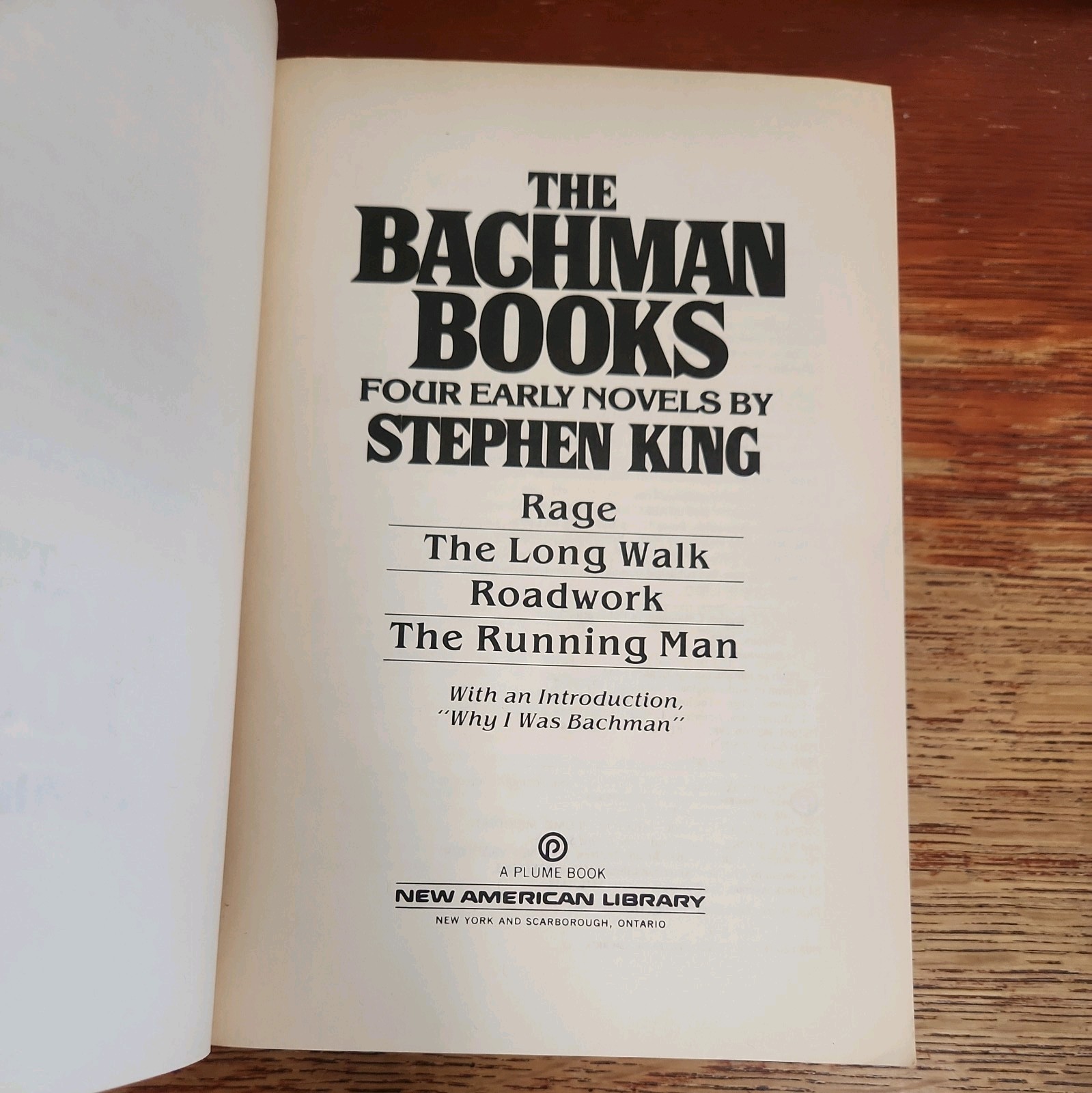Bachman Books : Four Early Novels by Stephen King (1985, Trade Paperback) RAGE