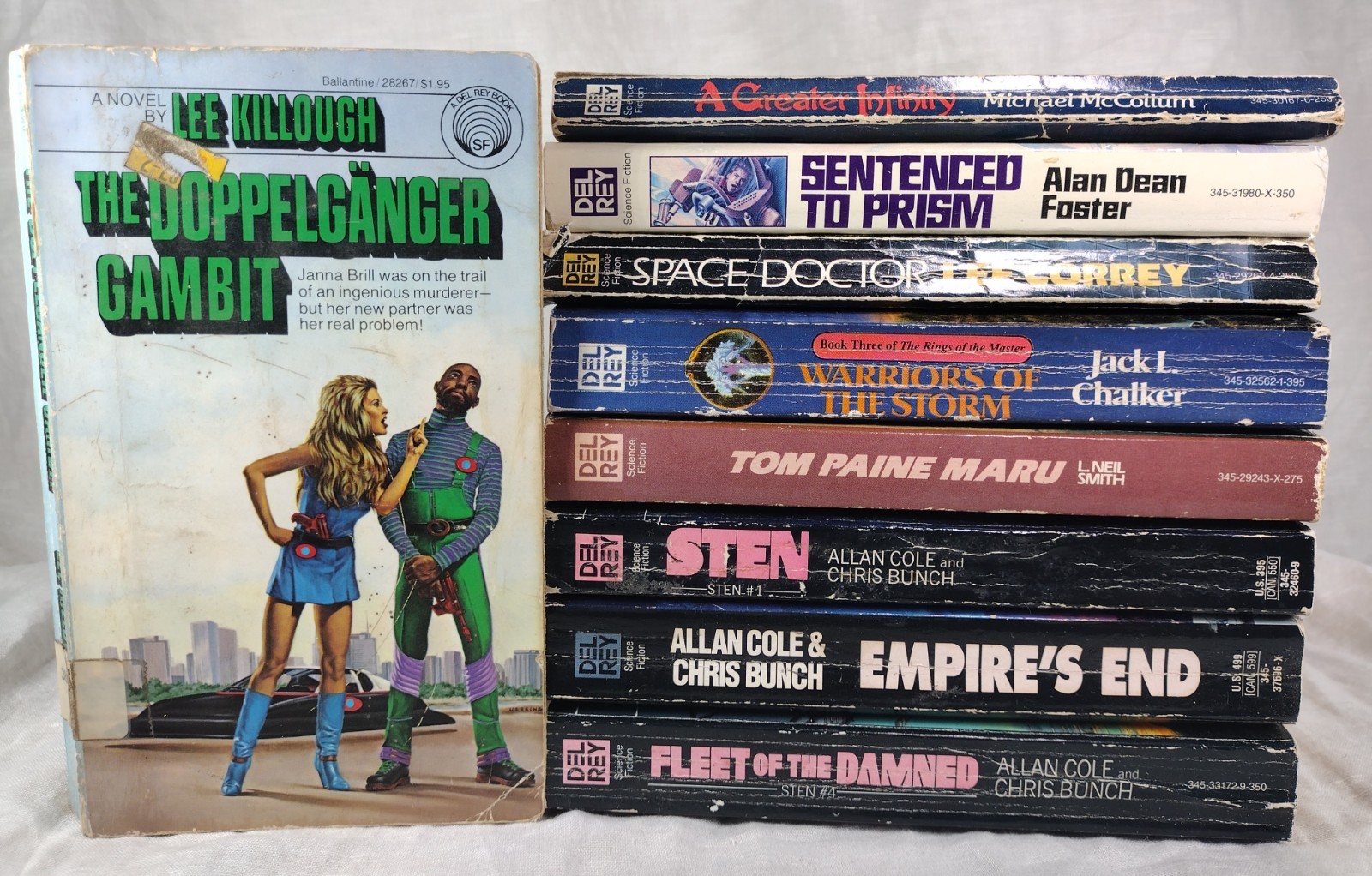 Del Rey Sci-Fi Lot 9 Vintage PB Sten Cole Bunch Foster Chalker L Neil Smith SF