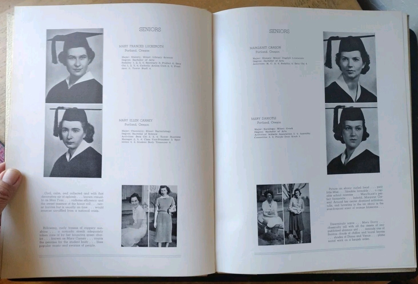 3 Yearbooks – 1939 1940 1941 MARYLHURST COLLEGE (Marylhurst, OR) VG