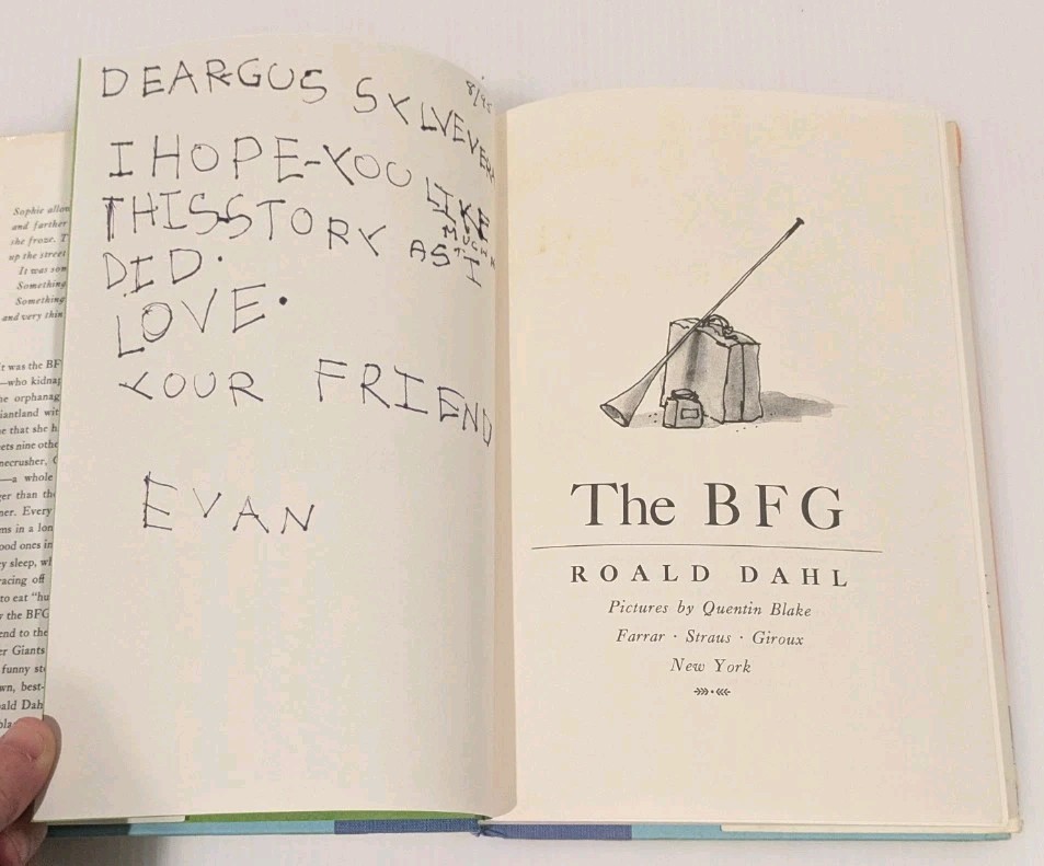 The BFG by Roald Dahl (Hardcover) First American Edition RARE 11th Print HCDJ