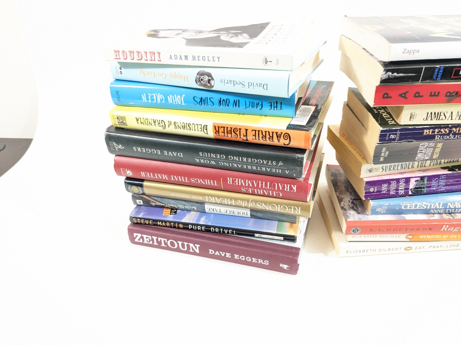 HUGE Lot of Memoir Drama Nonfiction Zappa Houdini Eggers Steve Martin John Green