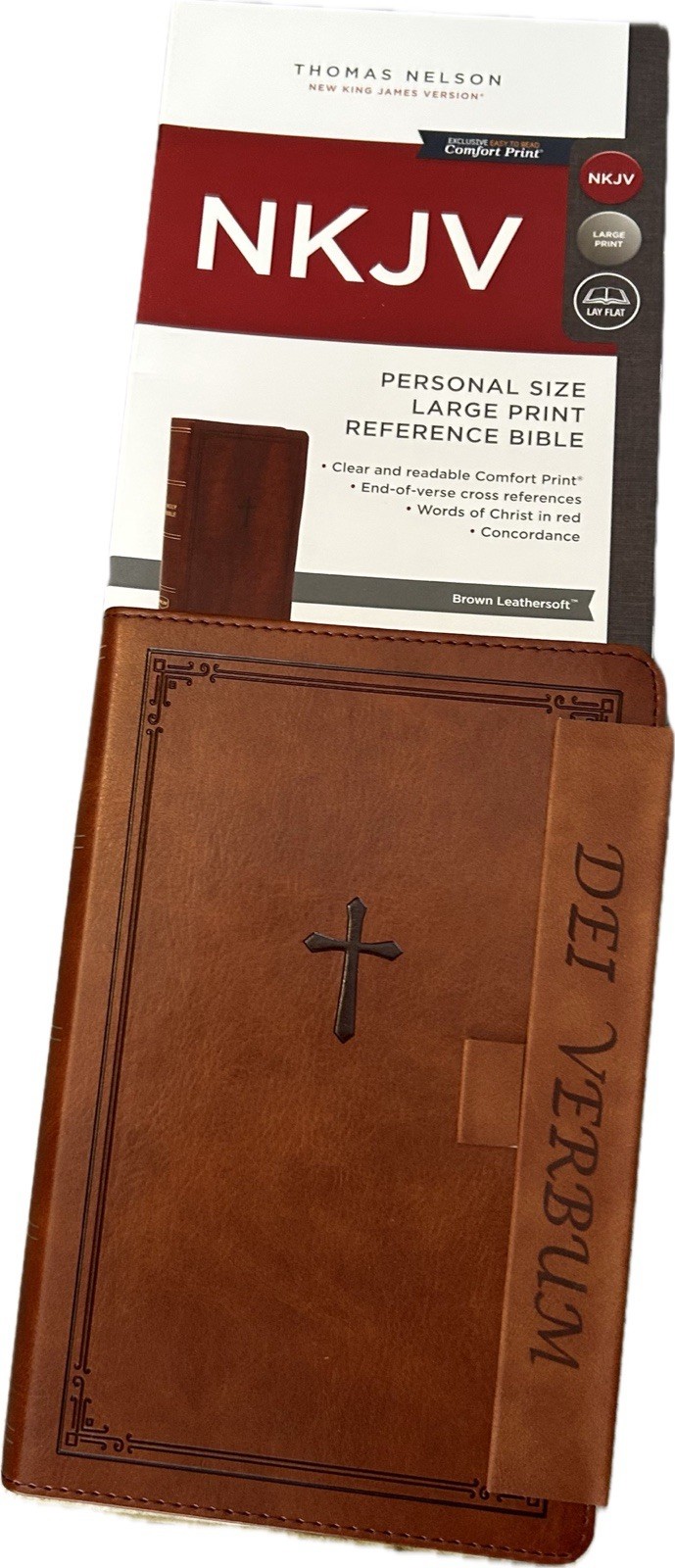 MAGNETIC CLOSURE NKJV LARGE PRINT(10.5pt) CUSTOM ENGRAVED Personal Bible