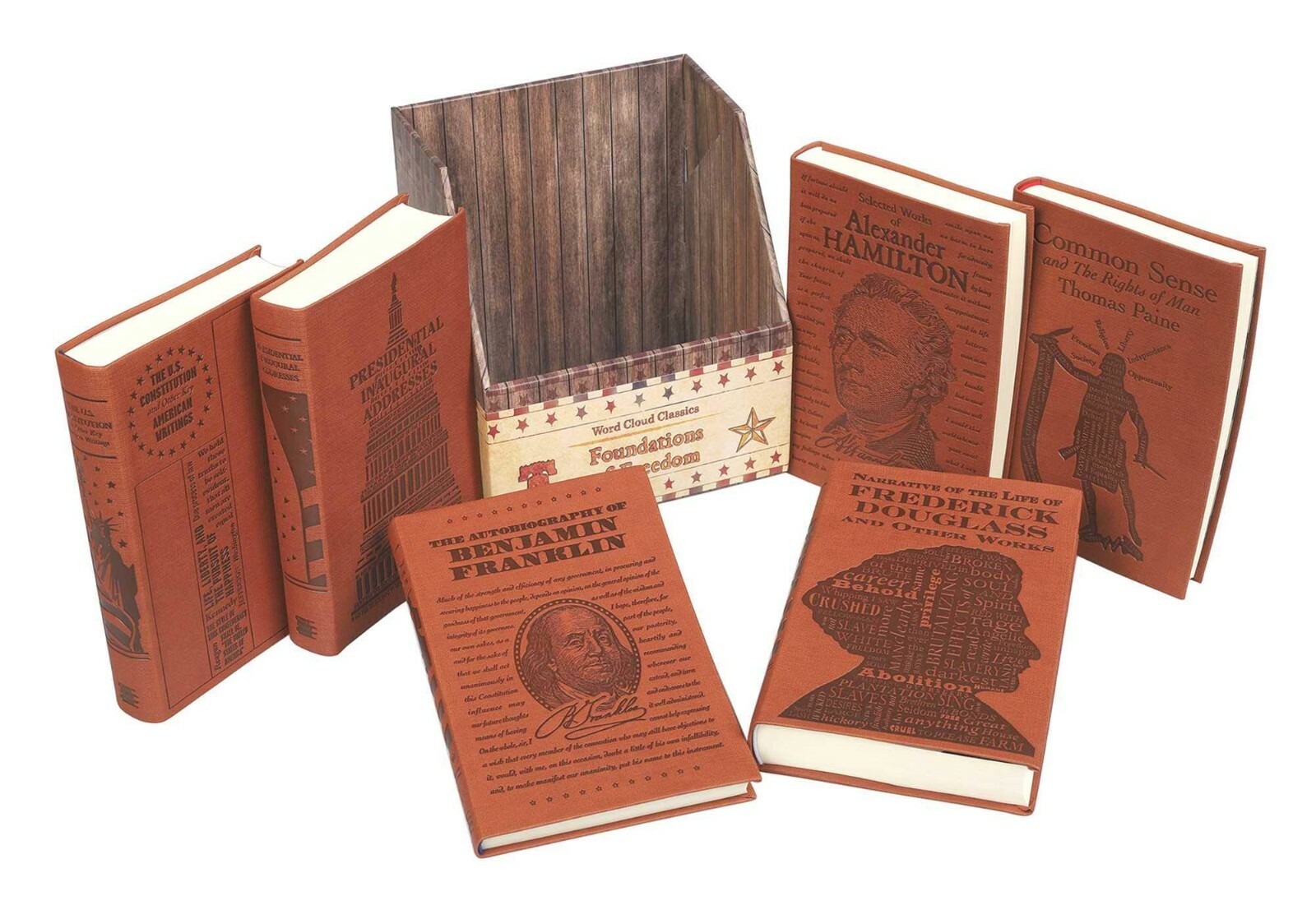 COMMON SENSE, CONSTITUTION, FREDERICK DOUGLASS, FRANKLIN HAMILTON 6 Faux Leather
