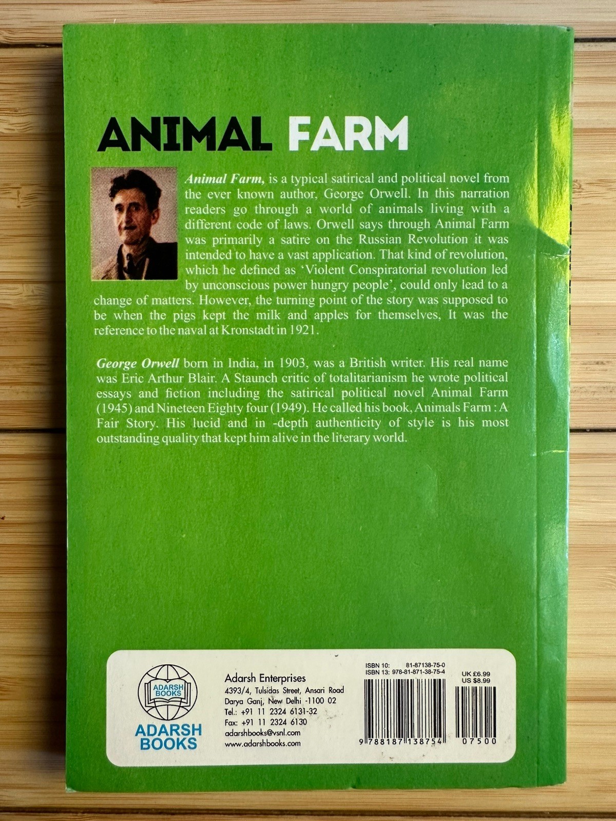 Animal Farm by George Orwell – a Fairy Story (2017, Trade Paperback) Adarsh