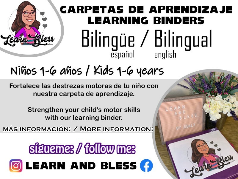 Learning Binder Kids 1 to 6 years / Carpeta de Aprendizaje niños 1 a 6 años