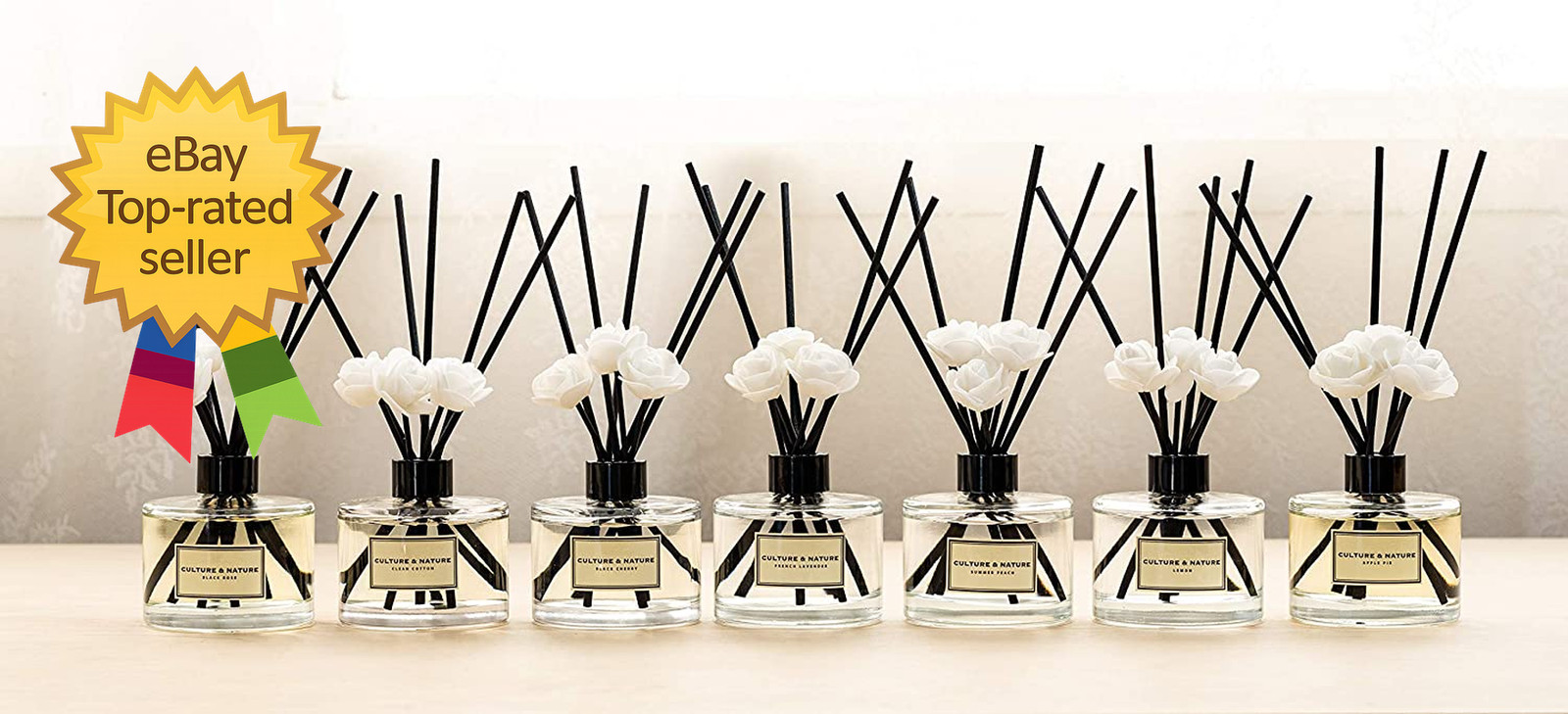 Reed Diffuser Set 6.7Oz 200Ml French Lavender Scented Diffuser with Sticks Home