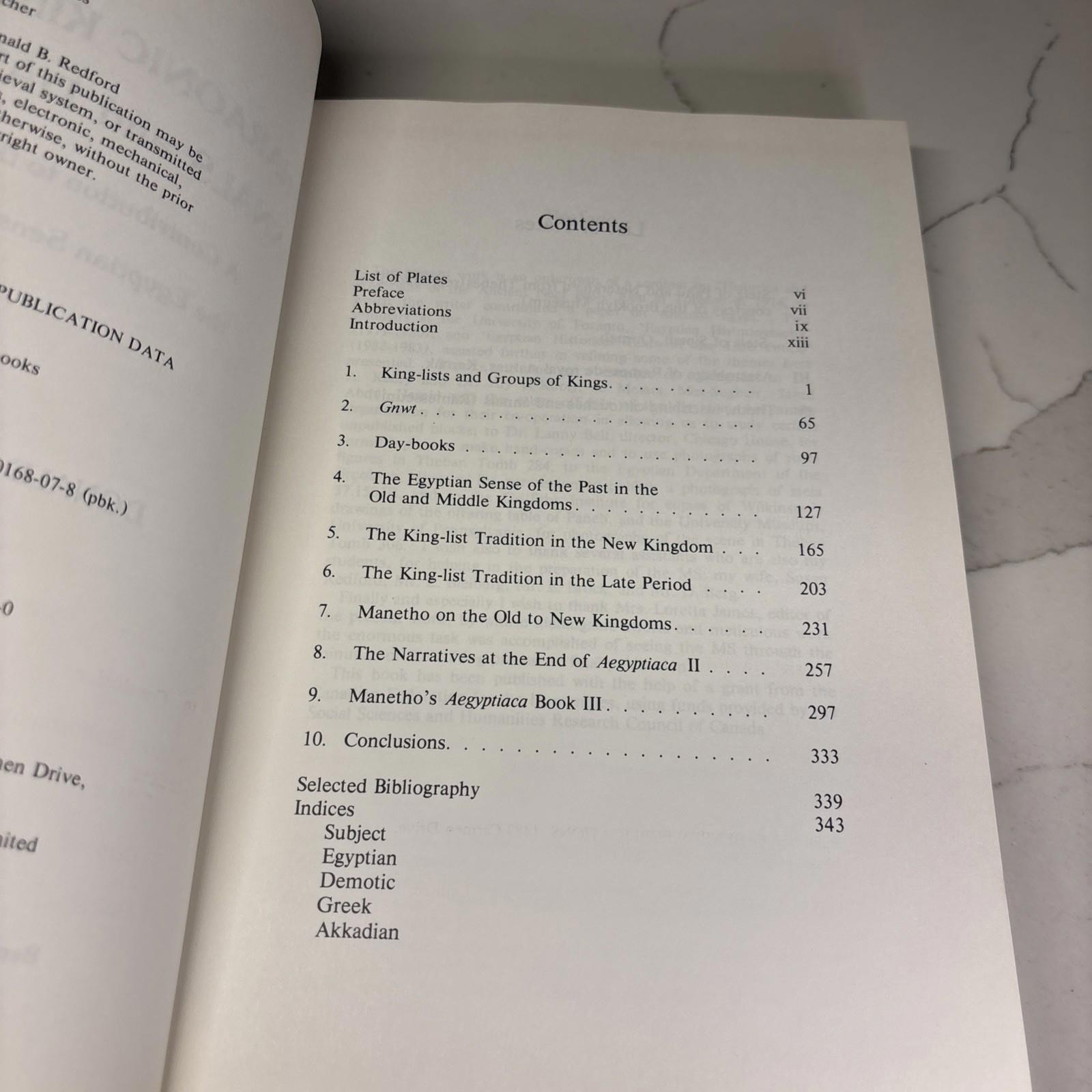 Pharaonic King Lists Annals and Day-Books Donald Redford 1986 Hardcover