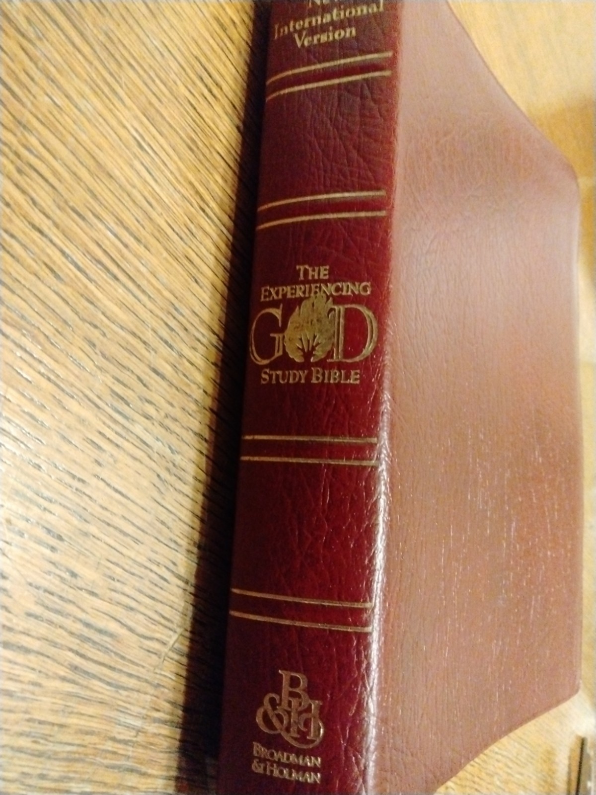 NIV Experiencing God Study Bible – Burgundy Genuine Leather – 1996