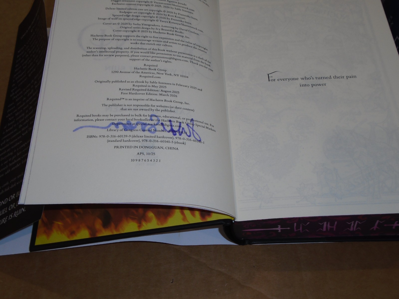 Signed Sable Sorensen Dire & Fury Bound Deluxe Ed Books1&2 of The Wolves Of Ruin