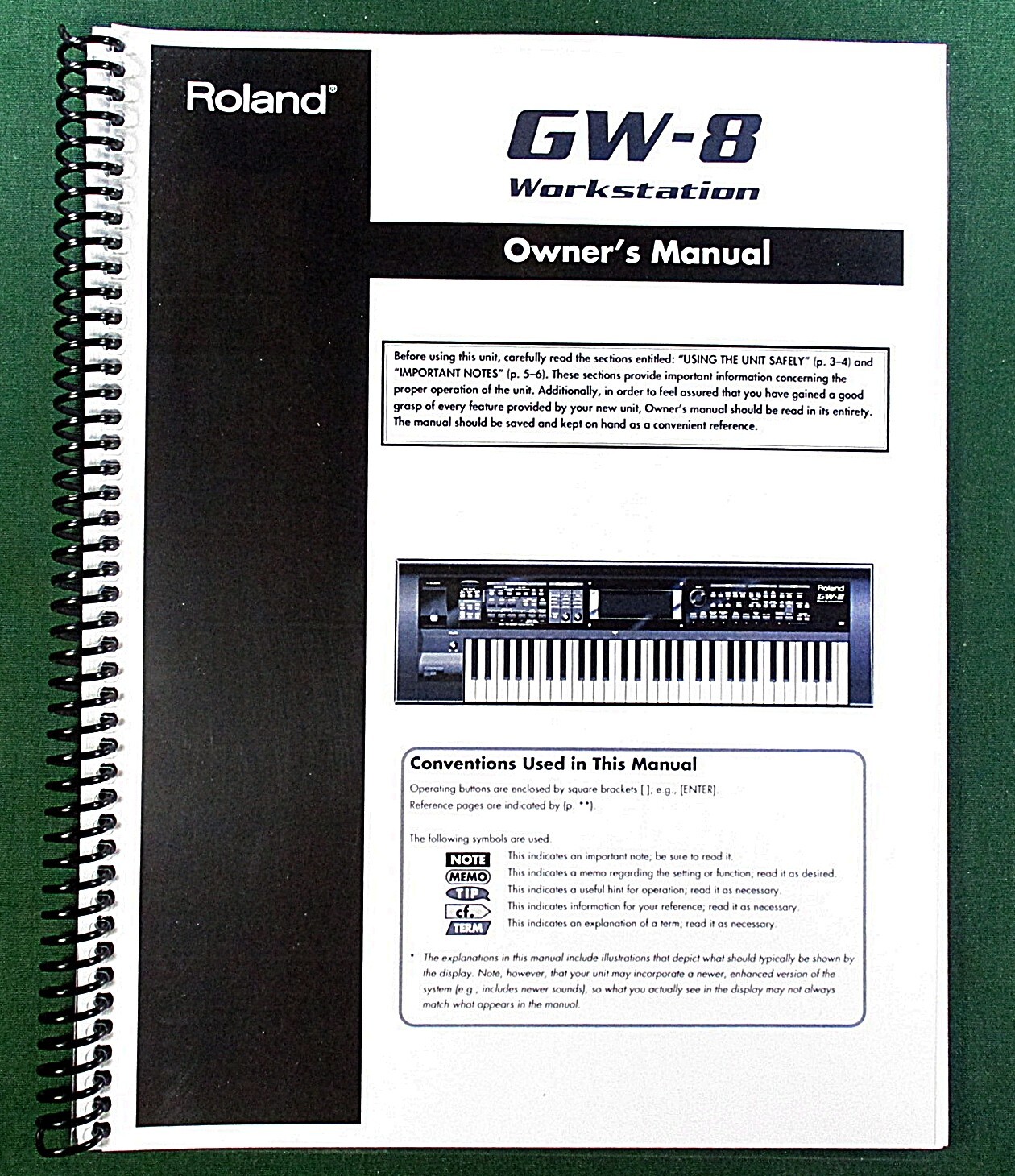 Roland GW-8 Owner’s Instruction Manual: 112 Pages & Protective Covers!