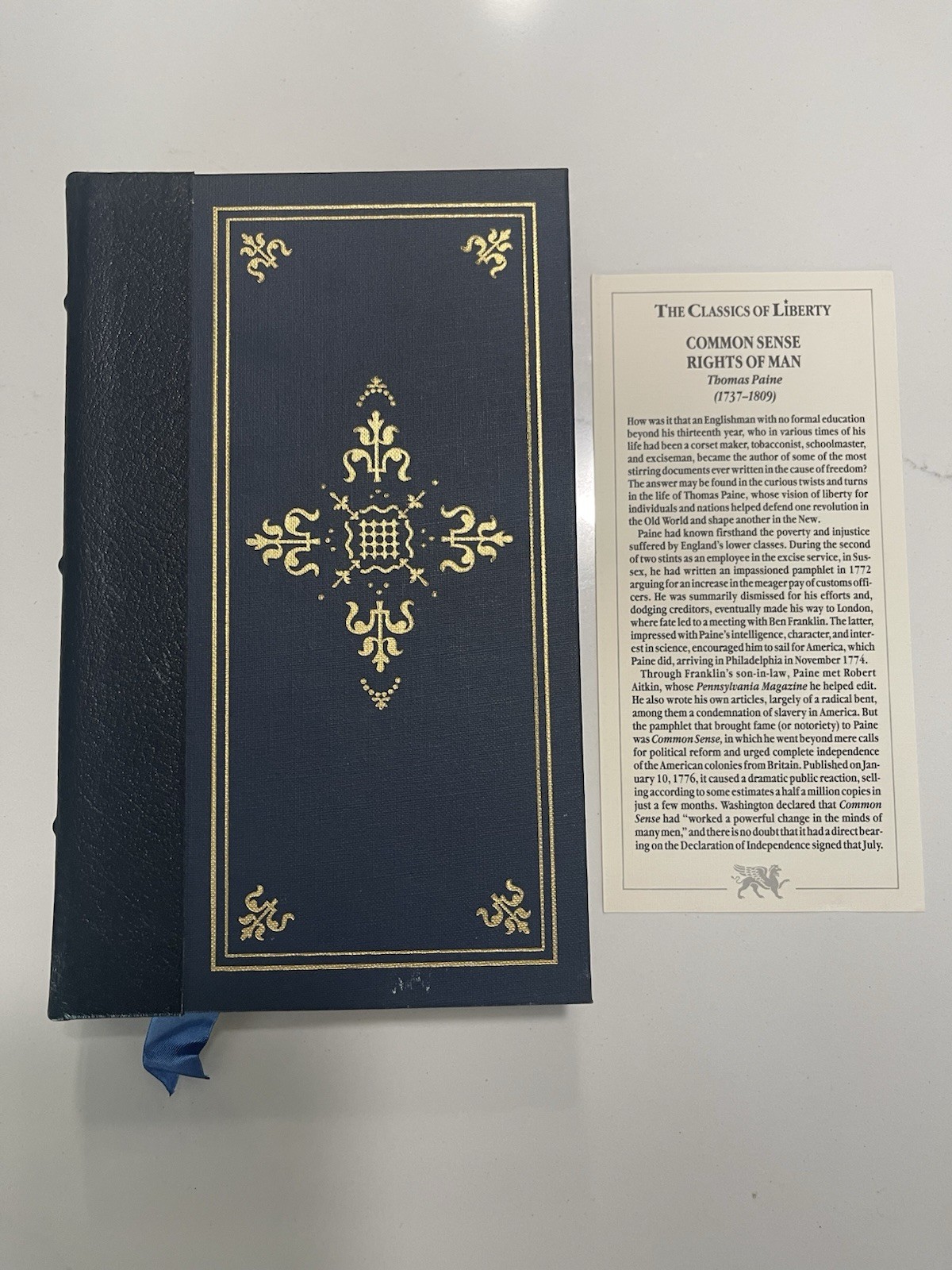 Common Sense – Rights of Man Thomas Paine / Leather Binding 1992