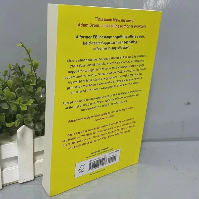 Never Split The Difference By Chris Voss Books In English Free Shipping