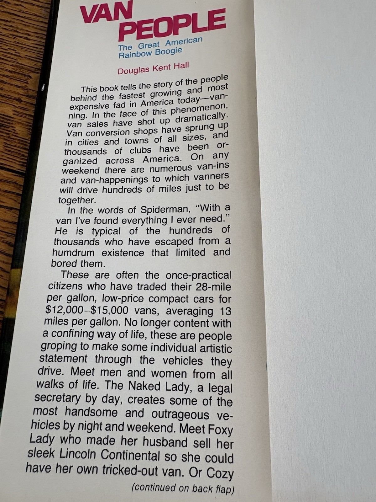 Van People: The Great American Rainbow Boogie Douglas Kent Hall (HCDJ,1977) Boho