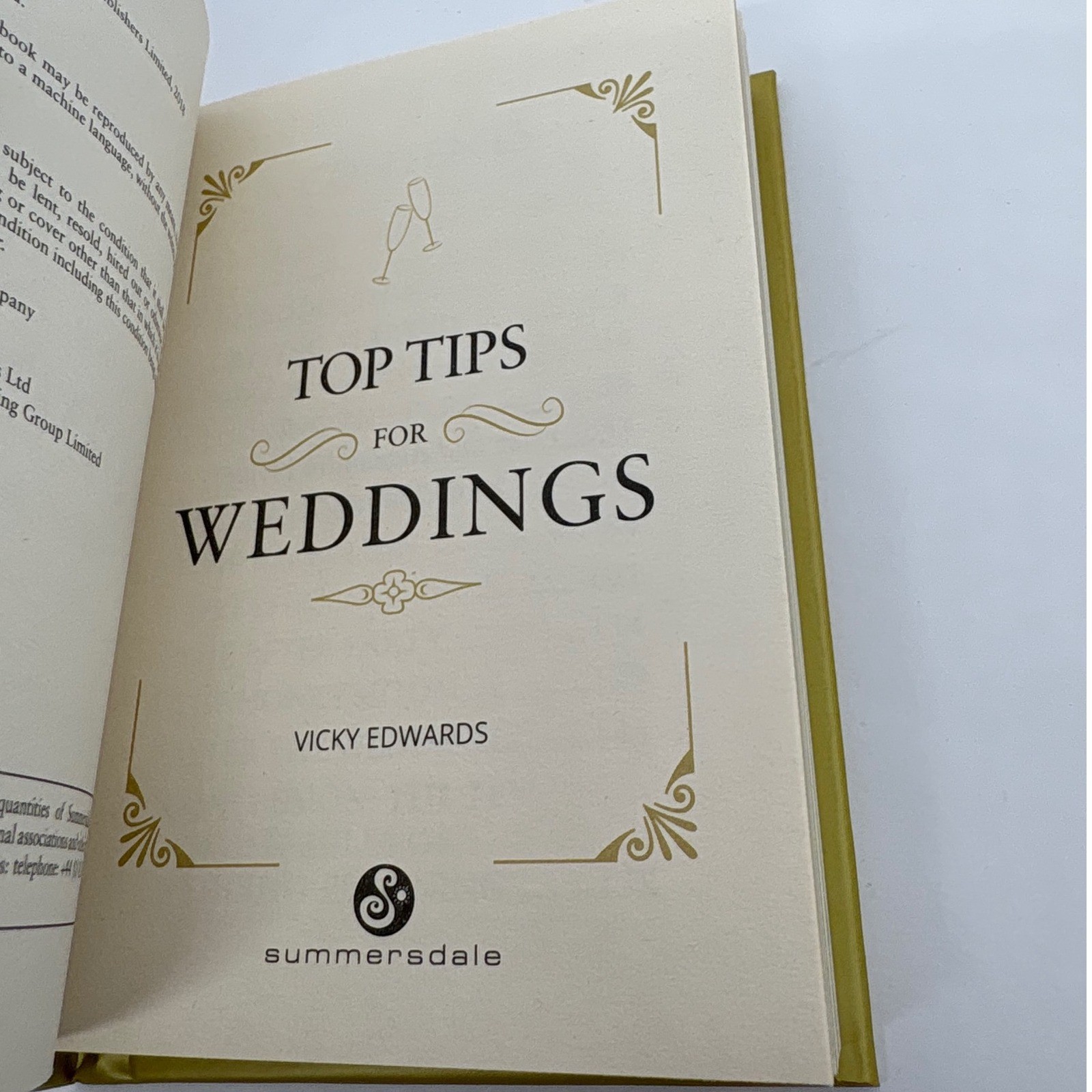 Top Tips For Weddings Book Edwards Wedding Planning Guide Gold Bridal Shower
