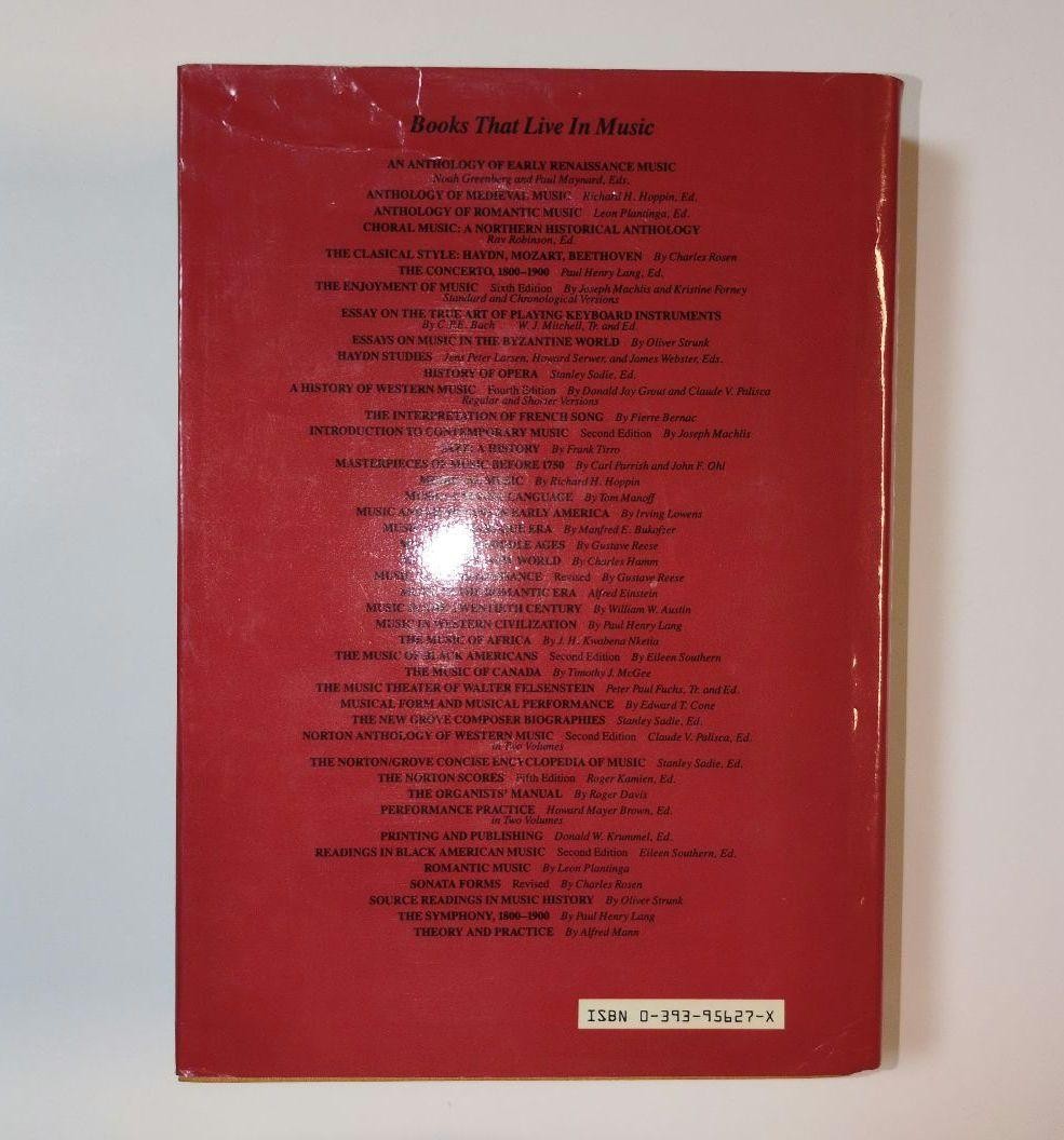 A History of Western Music 4th Ed Donald Jay Grout W.W. Norton Hardcover 6.7in x
