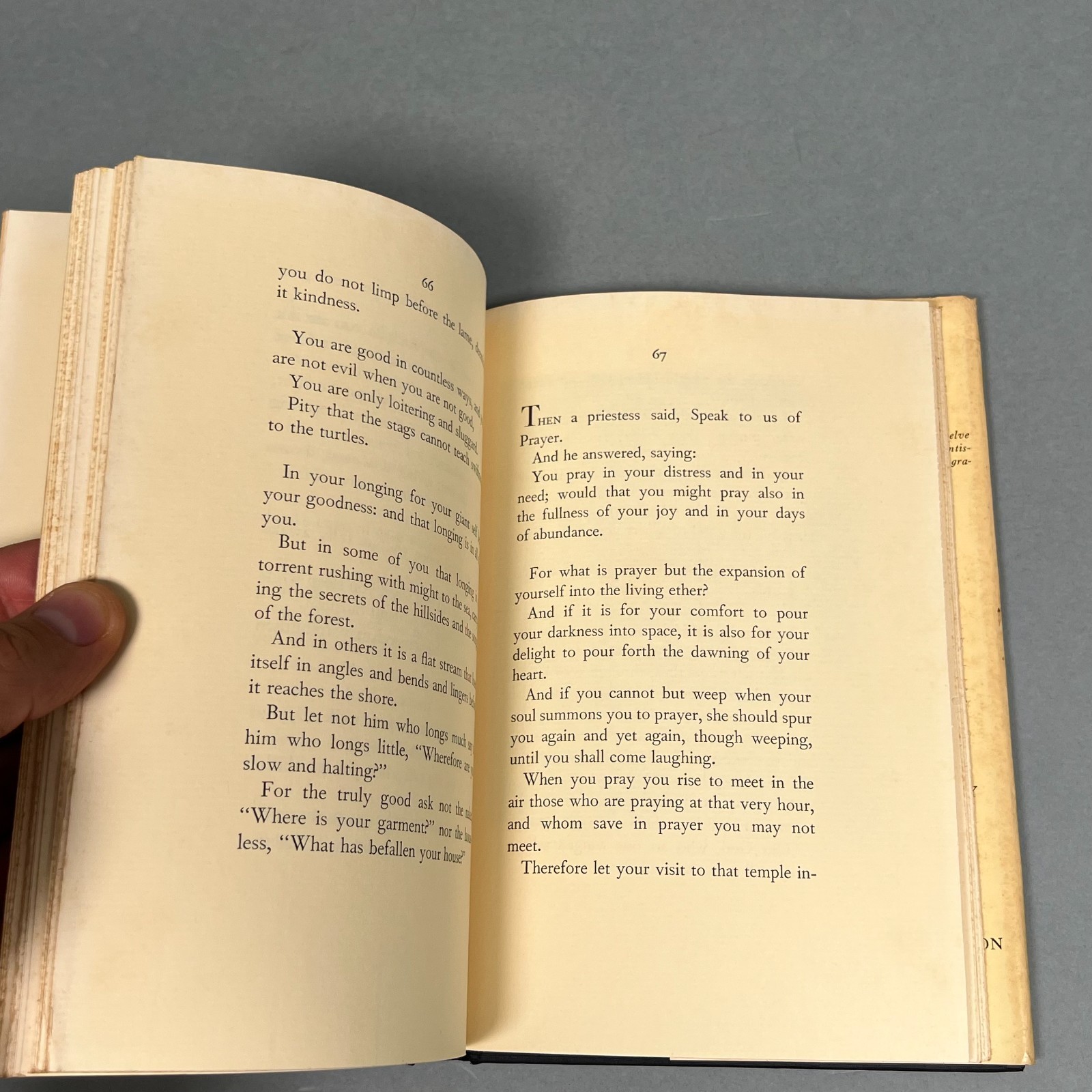 NICE 1965 Ed. The Prophet by Kahlil Gibran – HC Alfred A. Knopf – Vintage Book