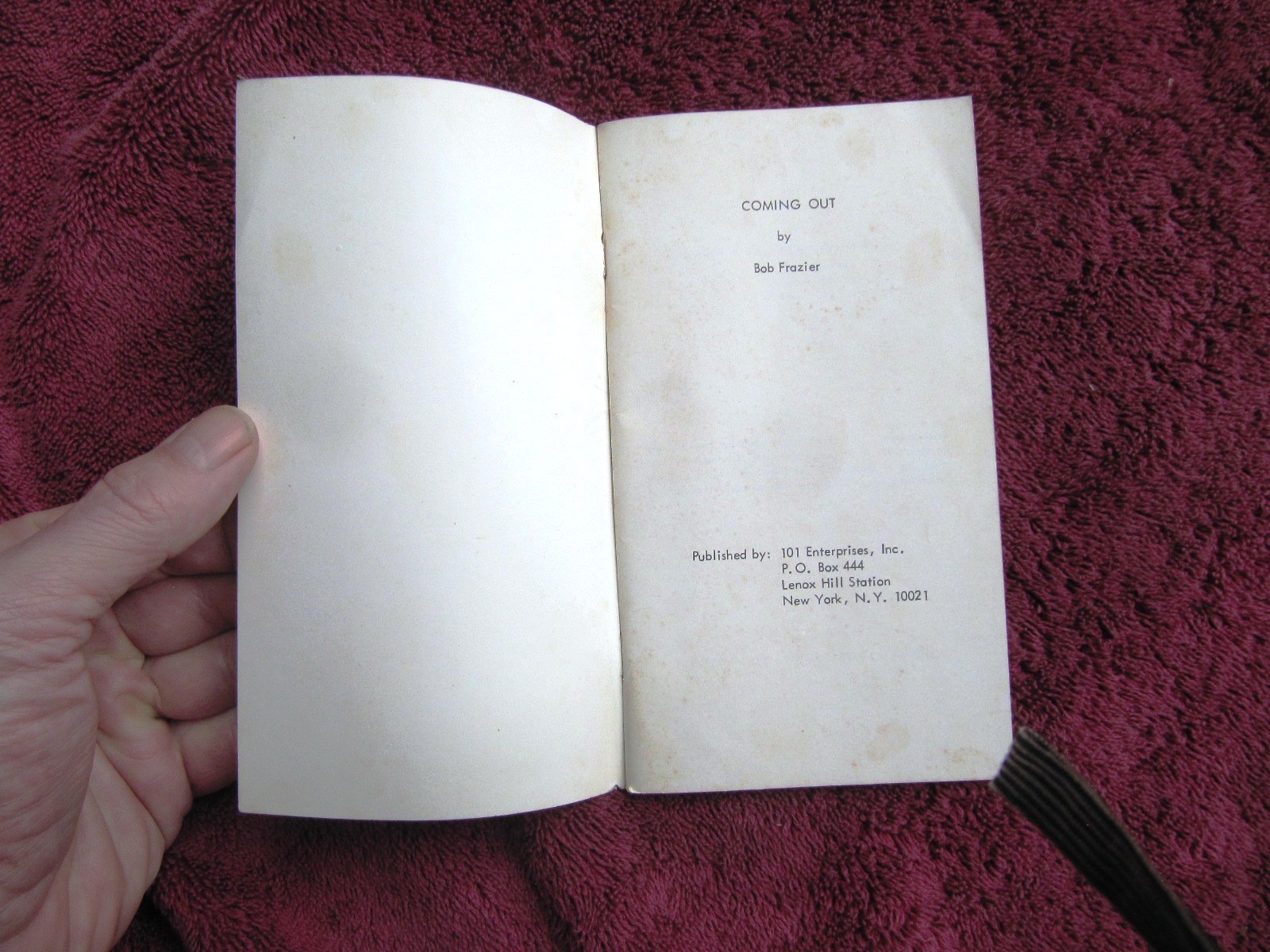 1968 GAY PULP Fiction Bob Frazier COMING OUT Orig Home Library 101 Enterprises
