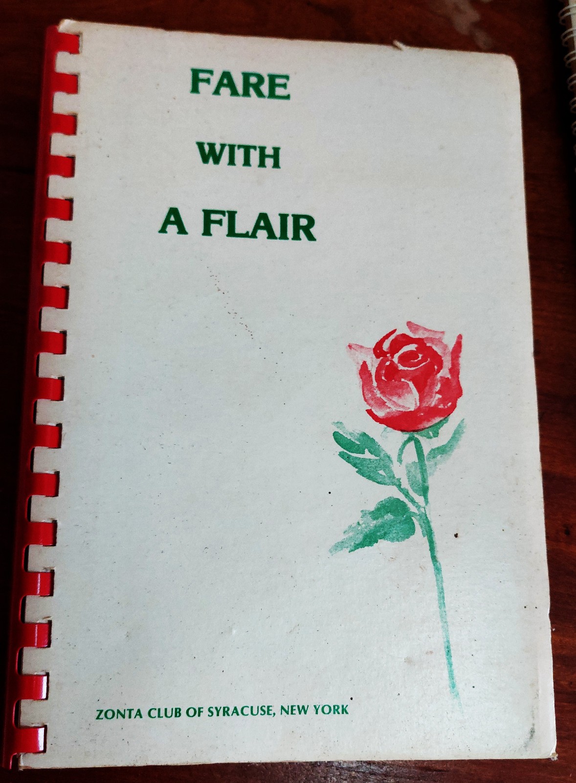 Fare with a Flair, Zonta Club of Syracuse, NY cook book, ~125 pages, 1986