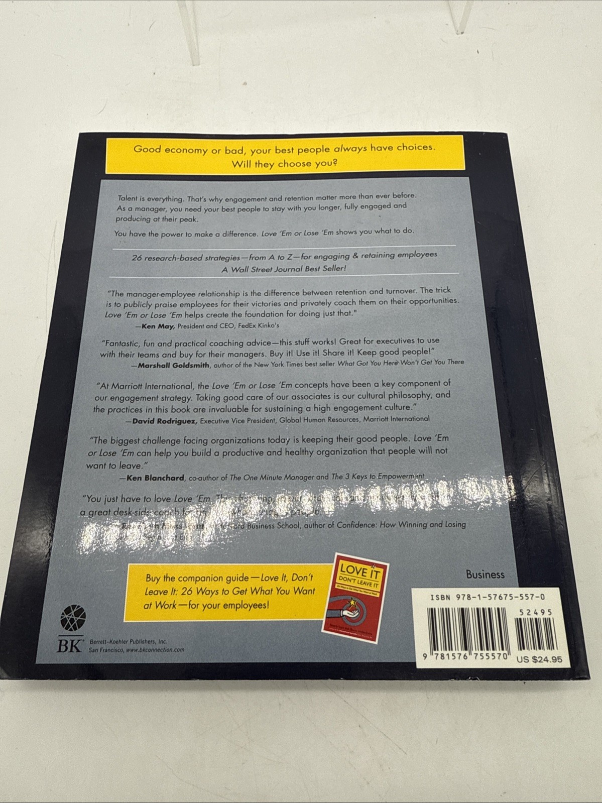 Love ‚Em or Lose ‚Em : Getting Good People to Stay by Sharon Jordan-Evans and…