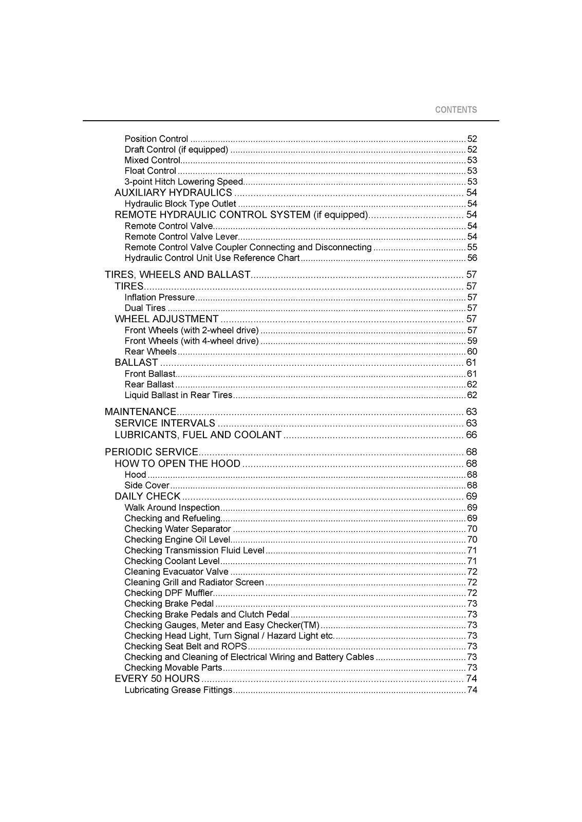 KUBOTA MX4800 MX5200 MX5800 OPERATORS MANUAL – WIRE FIXED – RUGGED COVERS