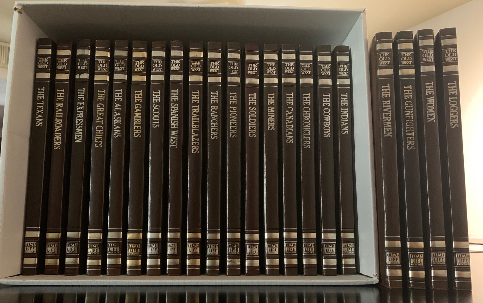Time-Life Books, The Old West, Series 21 Volume Set. Faux Leather Bound.