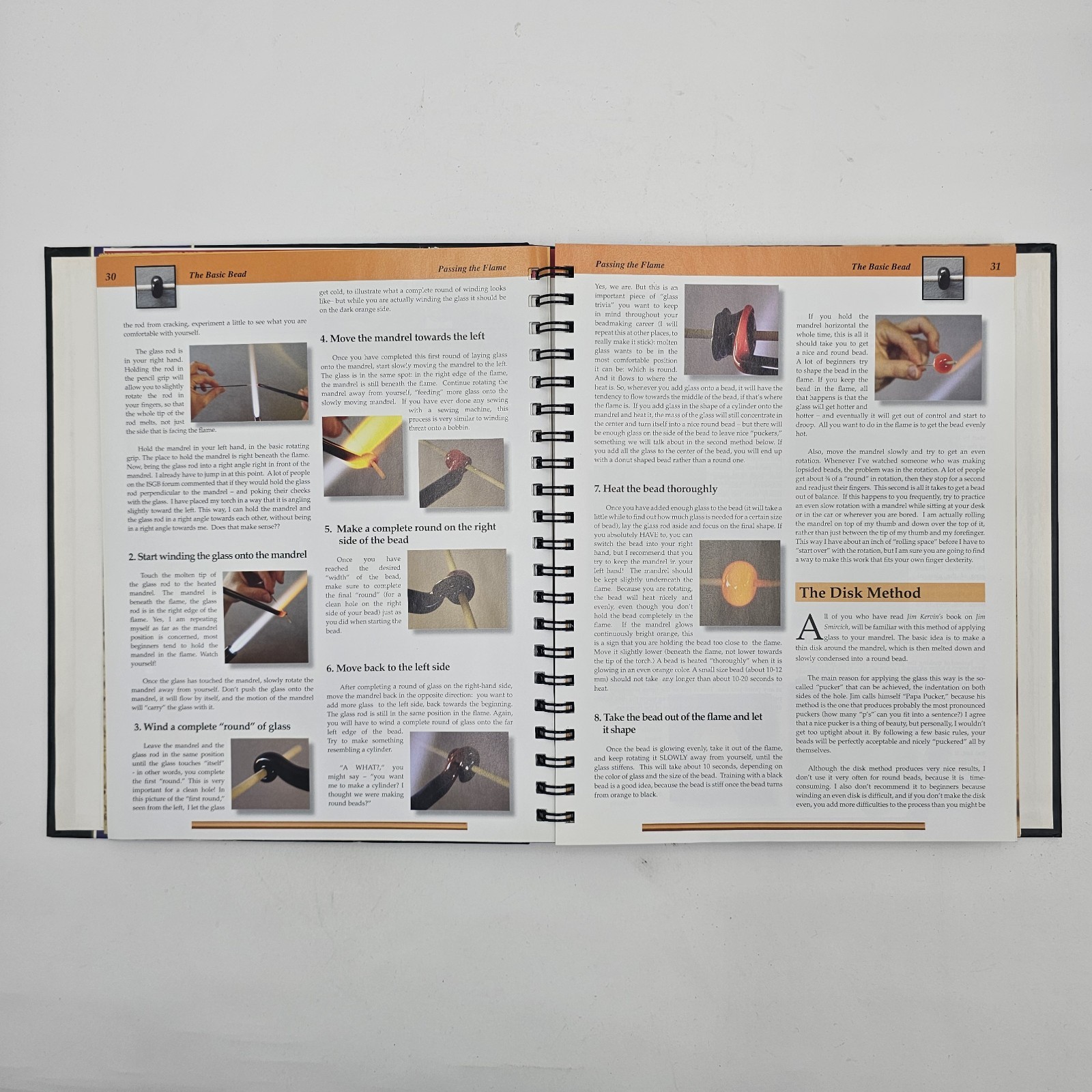 VG+ | Passing the Flame by Corina Tettinger | Glass Beadmaking 3rd Ed Spiral HC