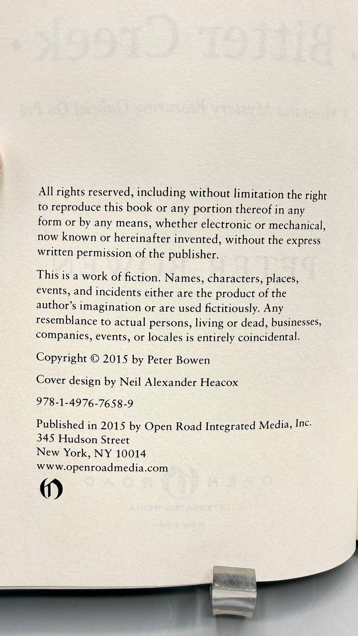 Bitter Creek by Peter Bowen Paperback Gabriel Du Pré Montana Mystery Novel