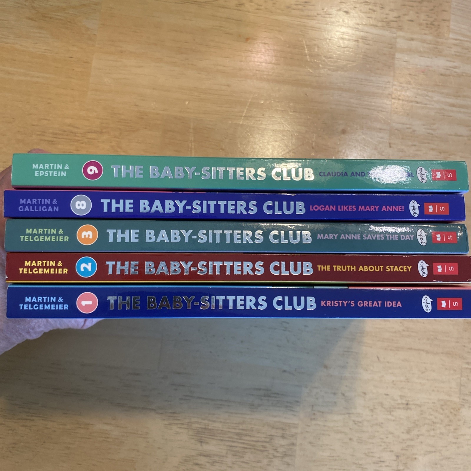 5 Lot Baby-Sitters Club 1-3 by Raina Telgemeier 8 by Gale Galligan & 9 G.Epstein