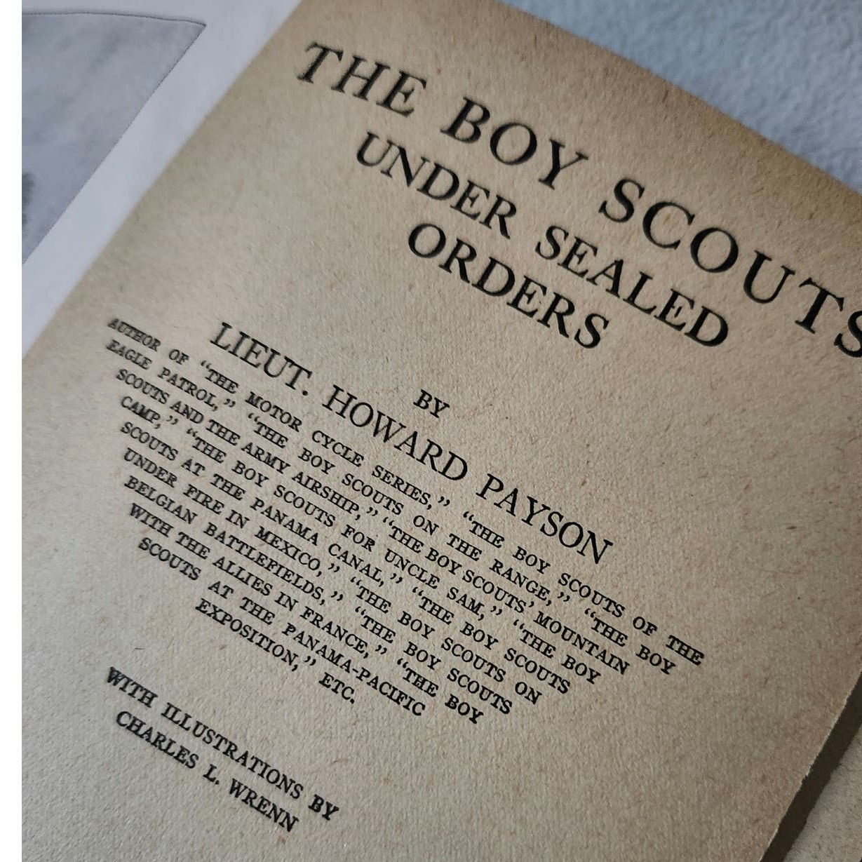 The Boy Scouts Under Sealed Orders By Howard Payson HC 1st Ed 1916