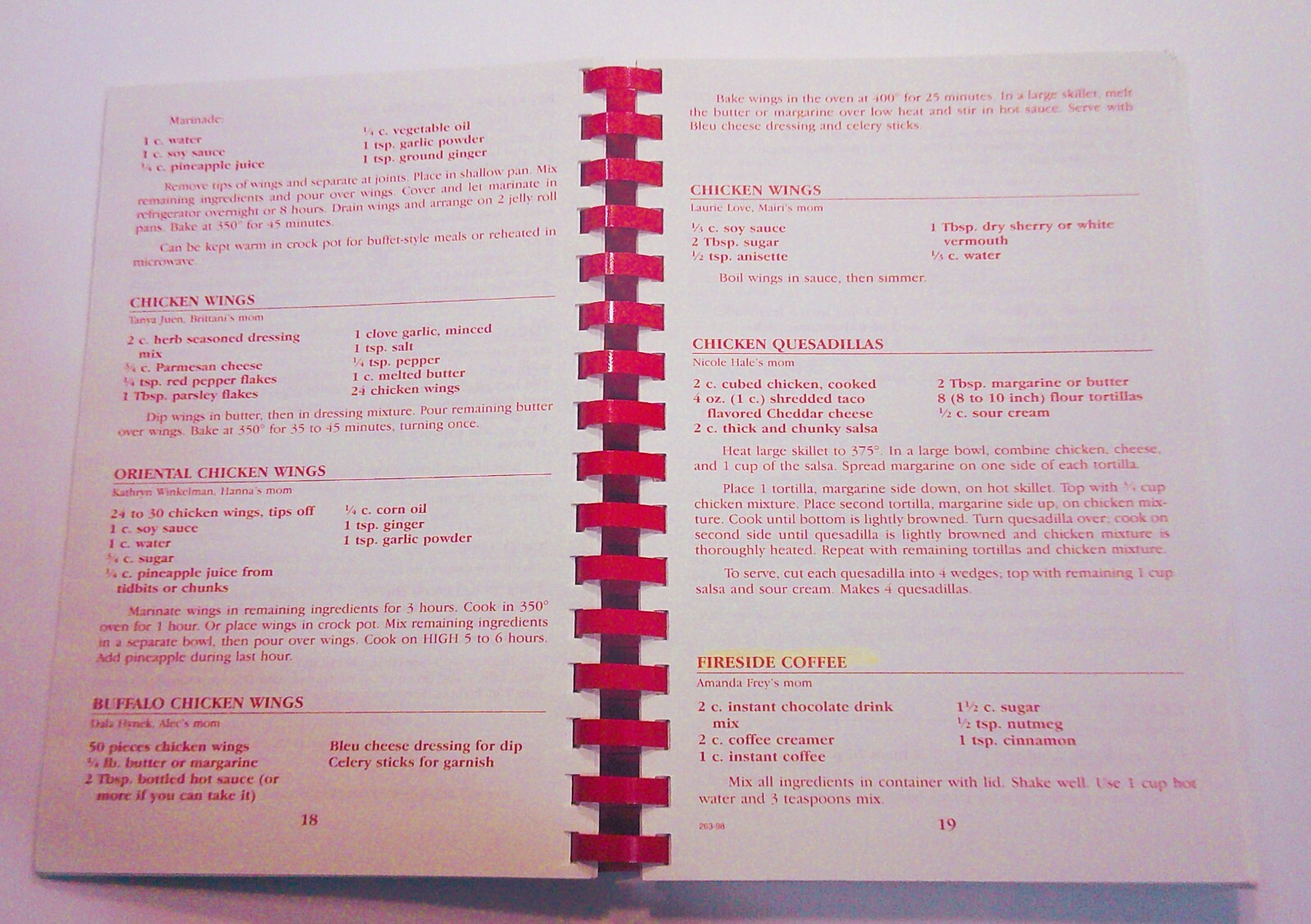 1998 Northern Hills Elementary School Family Favorite Cookbook 232 pages