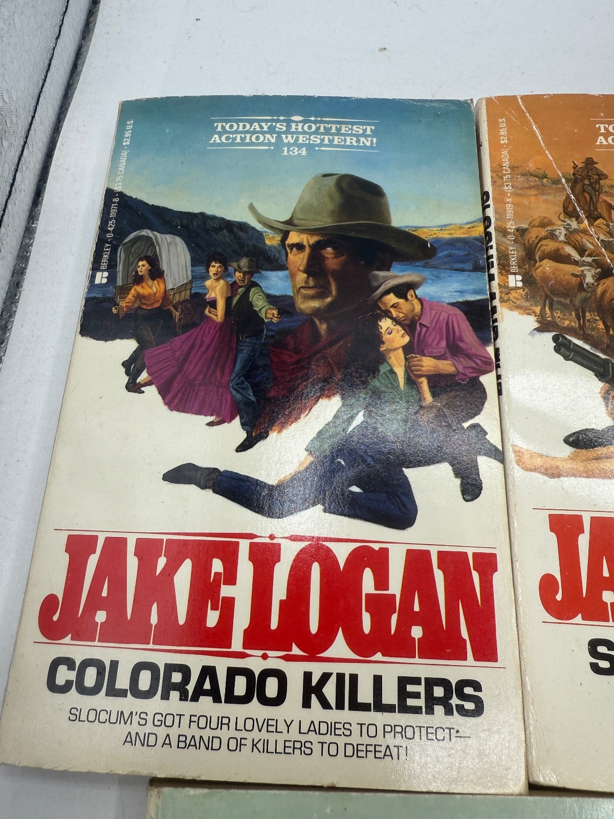 Vintage Paperback Jake Logan Assorted Books Action Western Stories