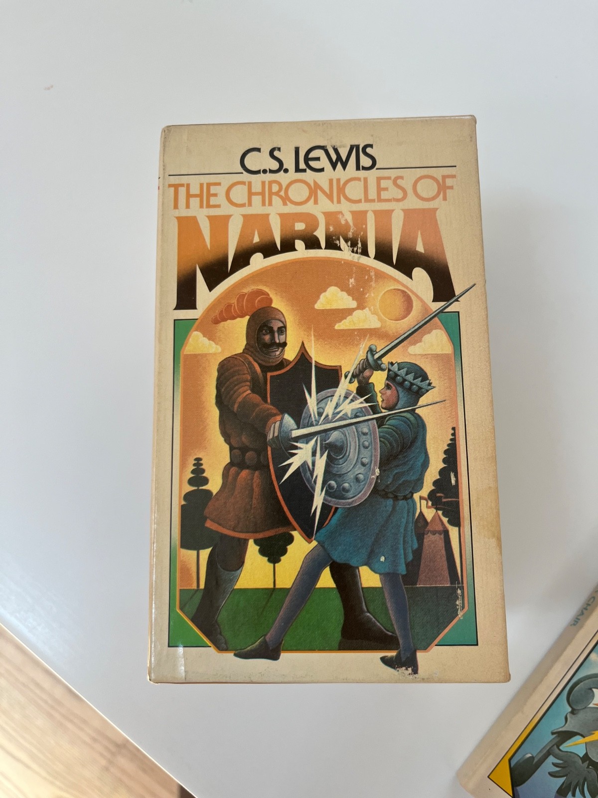 VINTAGE UNREAD 1970’s Chronicles of Narnia Box Set 1-7 C.S. Lewis Pauline Baynes