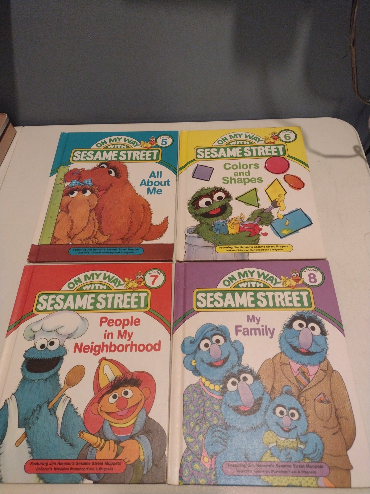 1989 On My Way With Sesame Street Books Complete Set 1-15 CTW Funk & Wagnalls