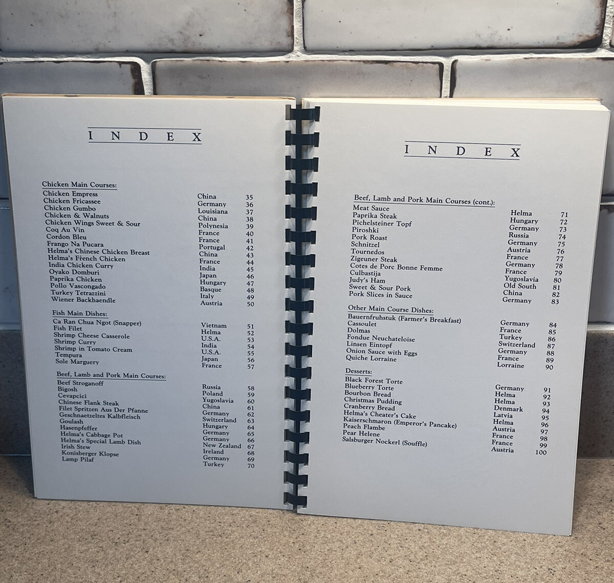 Helma’s International Favorites 100 Recipes As Shown On TV Noon Shows Cookbook
