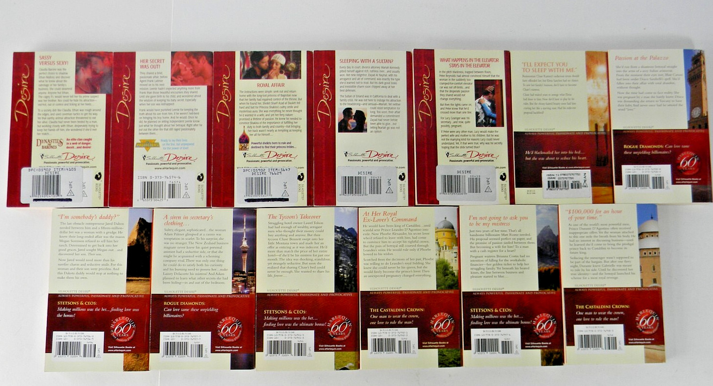 Silhouette Desire Lot of 13 Romance Novels Passion Love 2003-2009 – VG