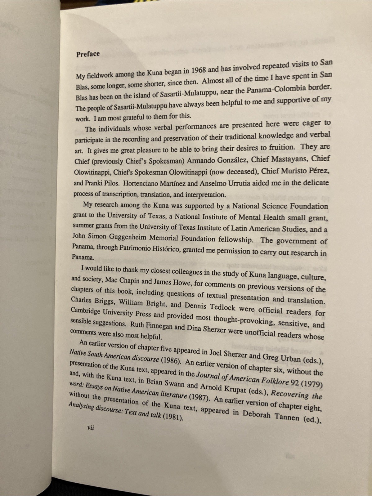 VERBAL ART IN SAN BLAS: KUNA CULTURE THROUGH ITS DISCOURSE By Joel Sherzer