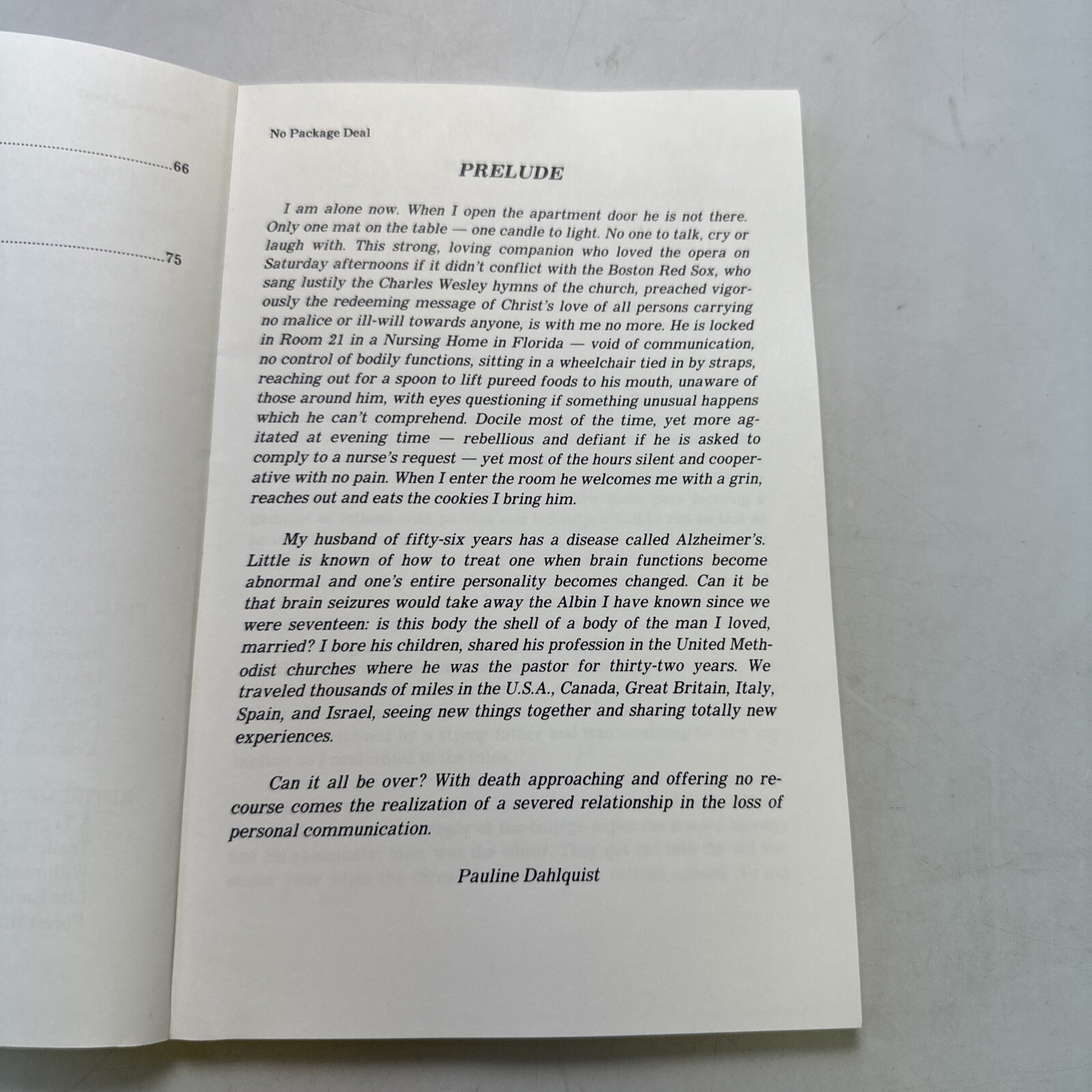 Pauline Dahlquist – No Package Deal