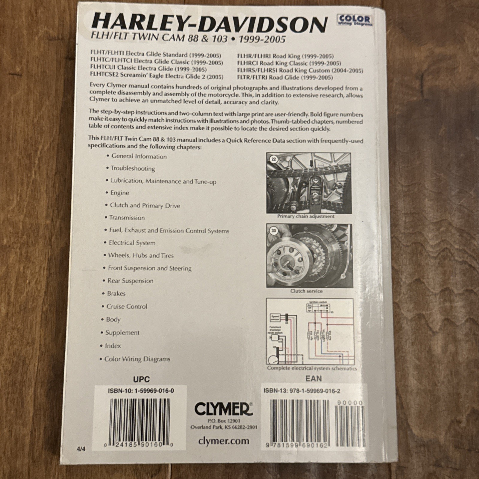 Clymer Harley Davidson FLH/FLT Twin Cam 88 & 103 1999-2005 Repair Manual M430-4