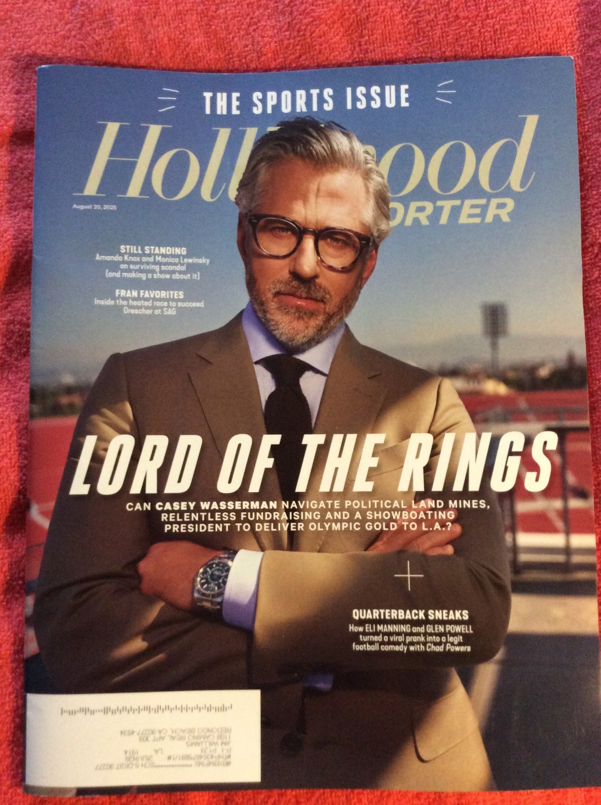 THE HOLLYWOOD REPORTER AUGUST 20 2025 LORD OF THE RINGS CASEY WASSERMAN SPORTS