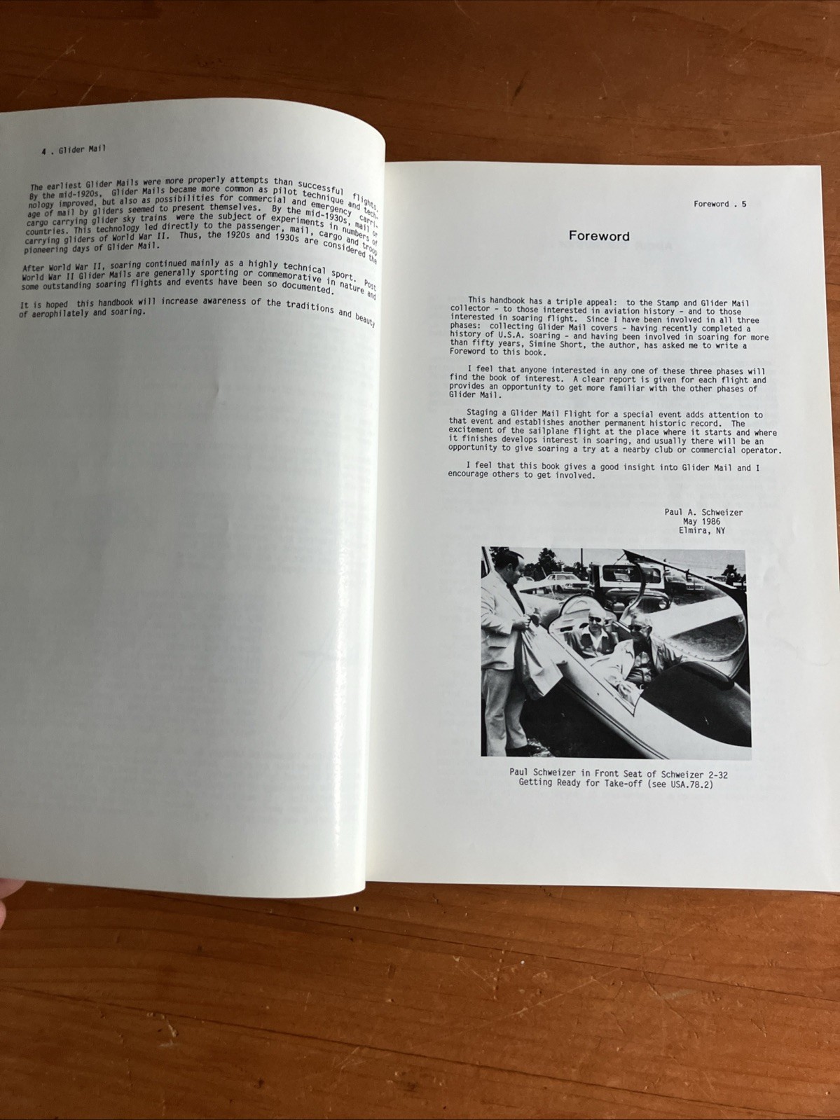 Glider Mail An Aerophilatelic (stamps) Handbook By Simine Short 1987 hardcover