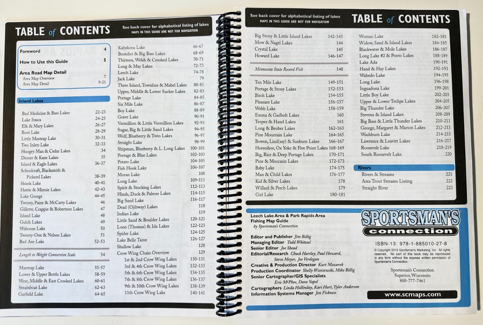Minnesota Leech Lake Area And Park Rapids Fishing Maps Guidebook