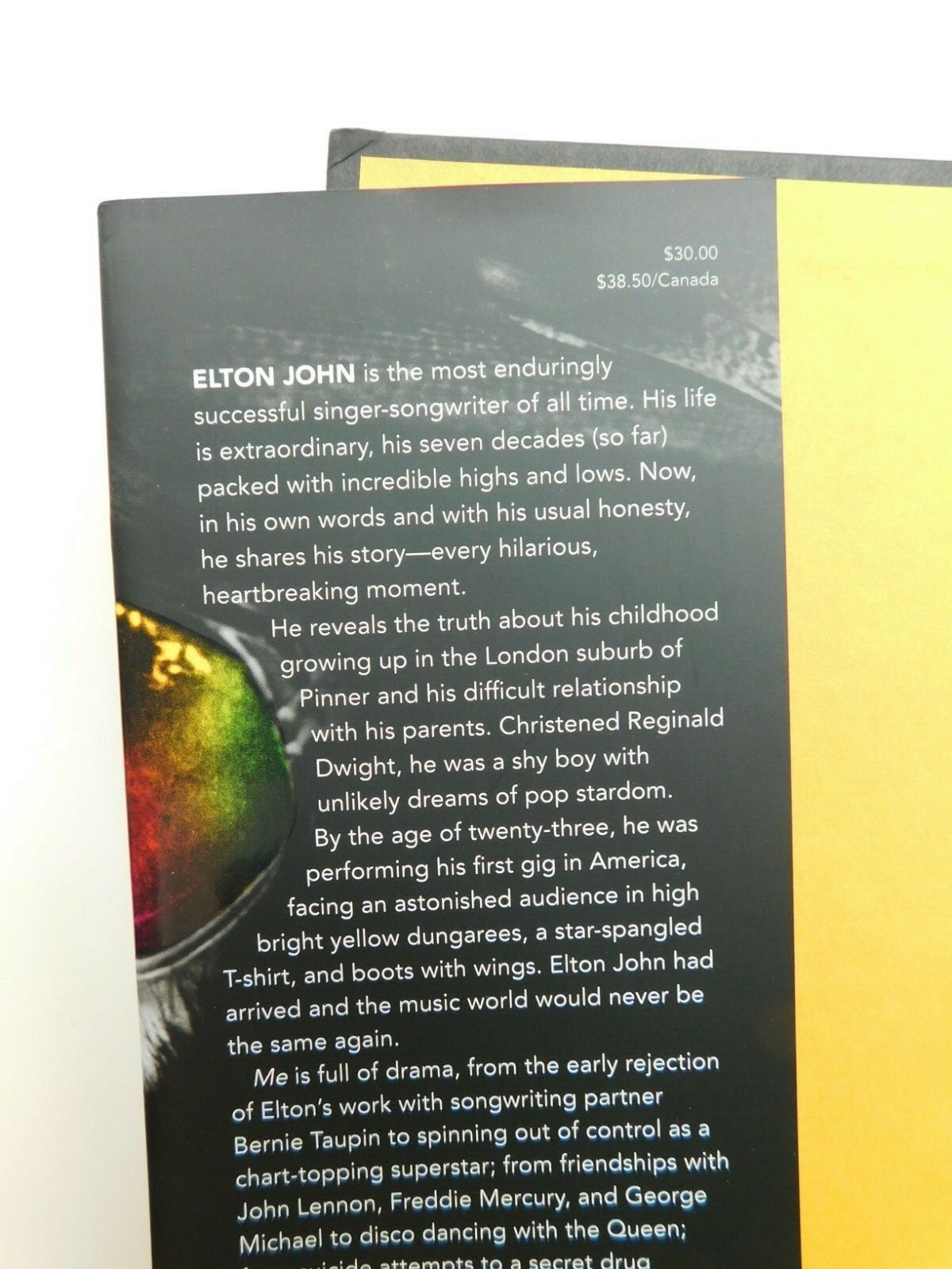 ELTON JOHN 2019 autobiography true 1st ME Unread memoir 372 pages photos HCDJ