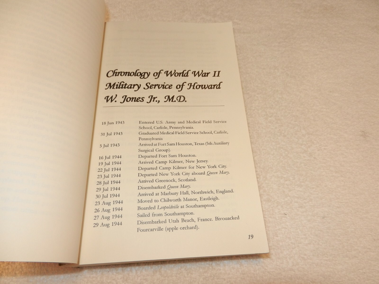 WW II ETO Field Hospital Surgeon w/ surgery details „WAR AND LOVE“ Vet Signed