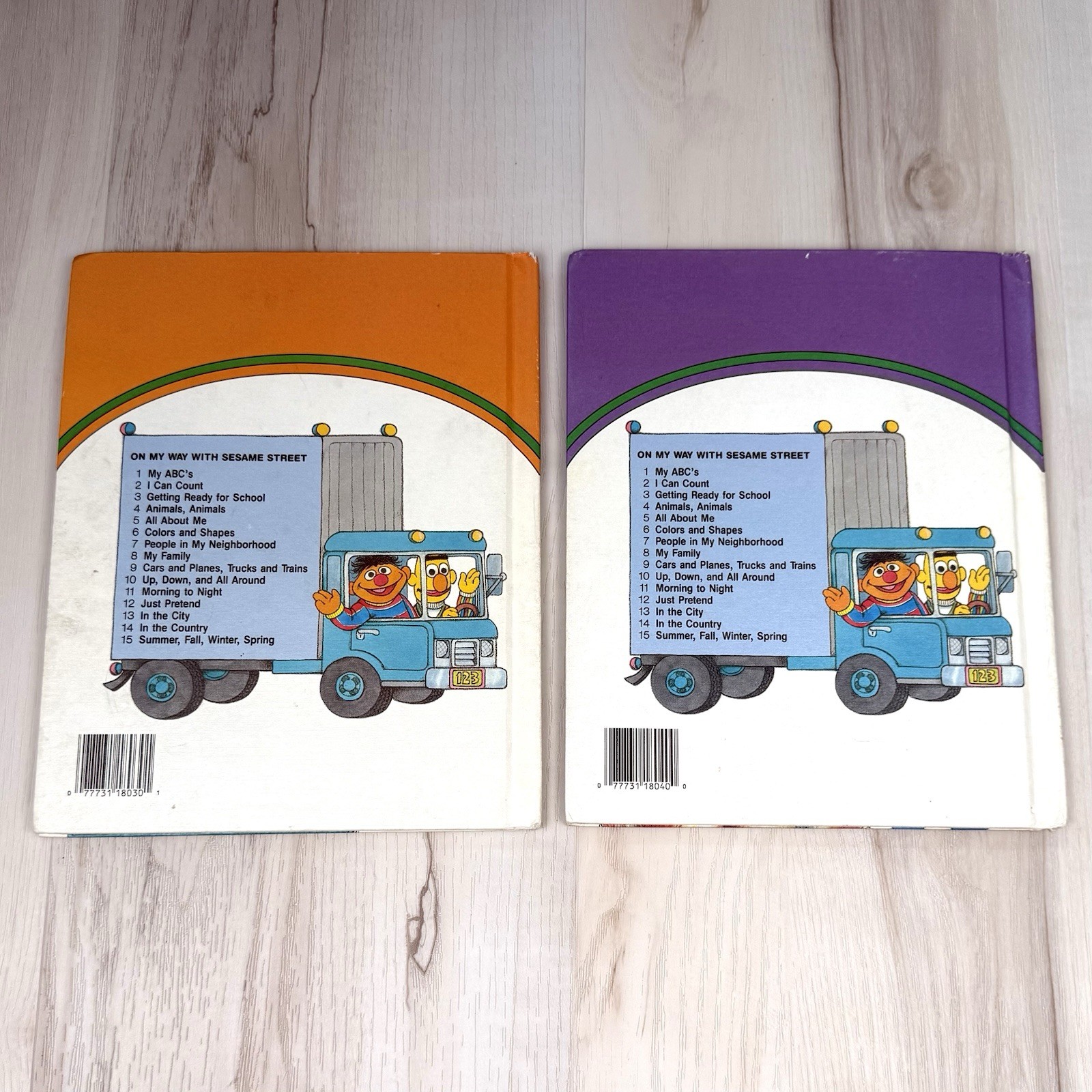 VTG Lot 6 On My Way With Sesame Street Children’s Hardcover BOOKS Volumes 1-6