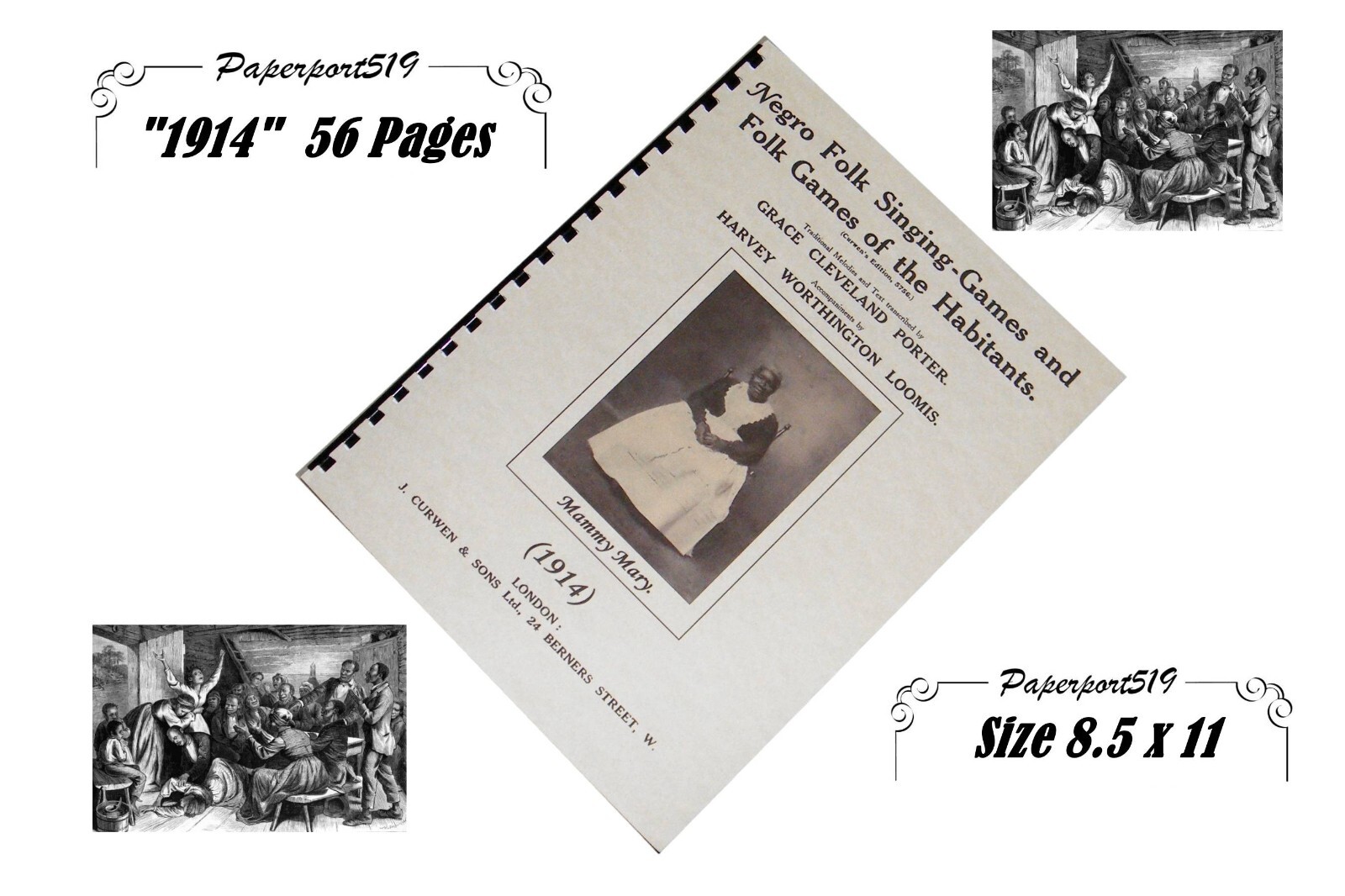 Negro folk singing games and folk games of the Habitants „1914“ 56 Pages