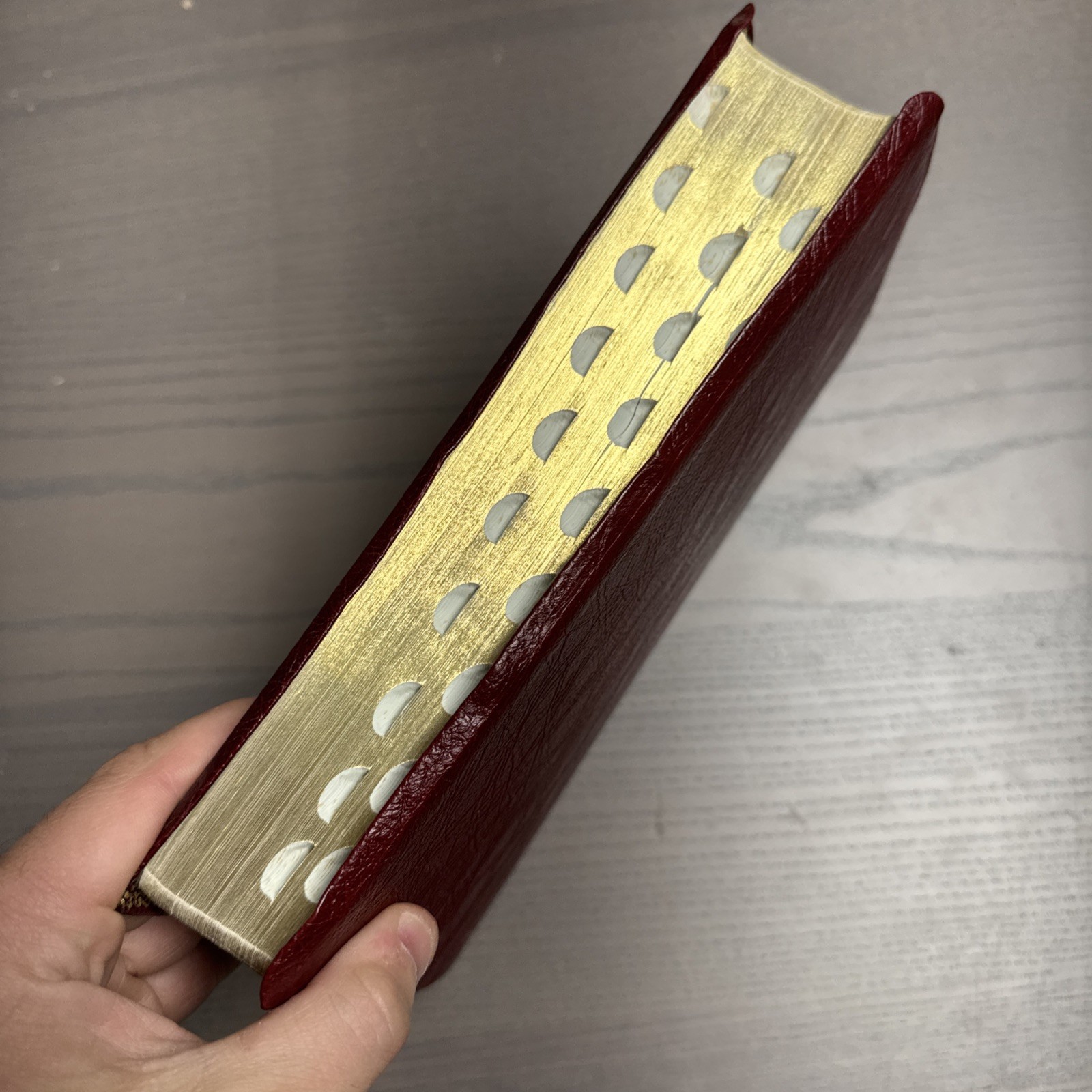 The New Open Bible NAS Study Edition Genuine Leather Burgundy 1976BG