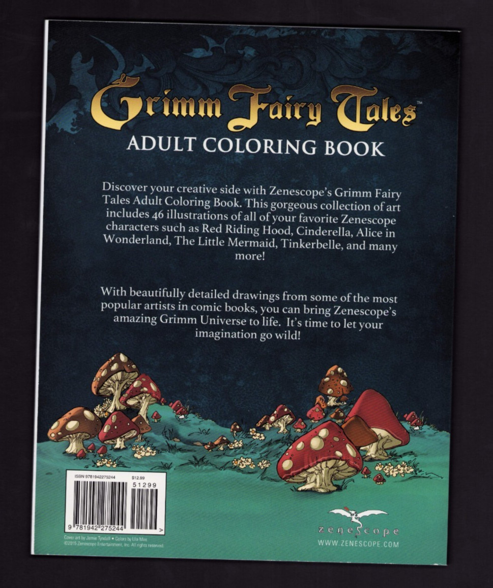 Grimm Fairy Tales Adult Coloring Book – Unused (9/9.2) 2015