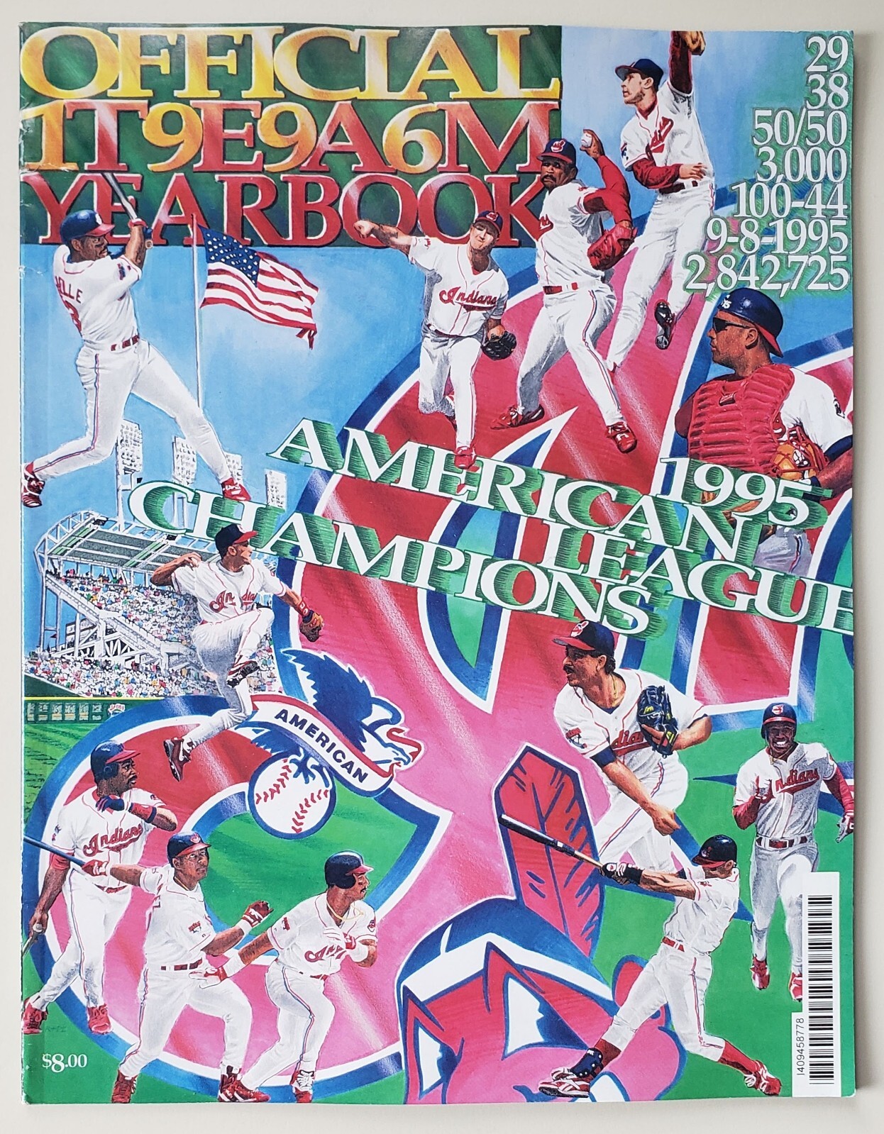 1996 Cleveland Indians (Guardians) Yearbook MLB Jacobs Field 72+ Pages MINT/NEW